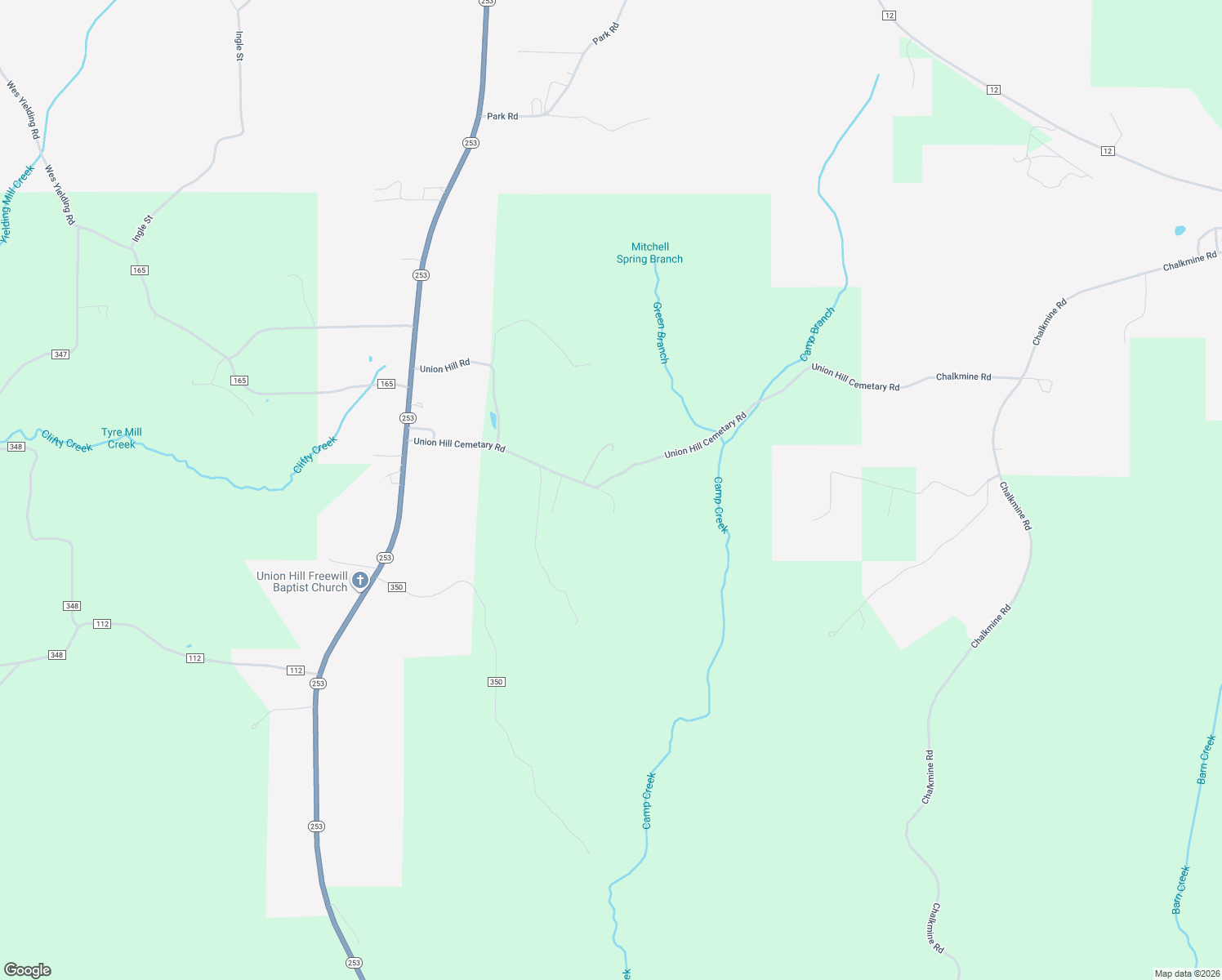 map of restaurants, bars, coffee shops, grocery stores, and more near 690 Union Hill Cemetary Road in Hackleburg