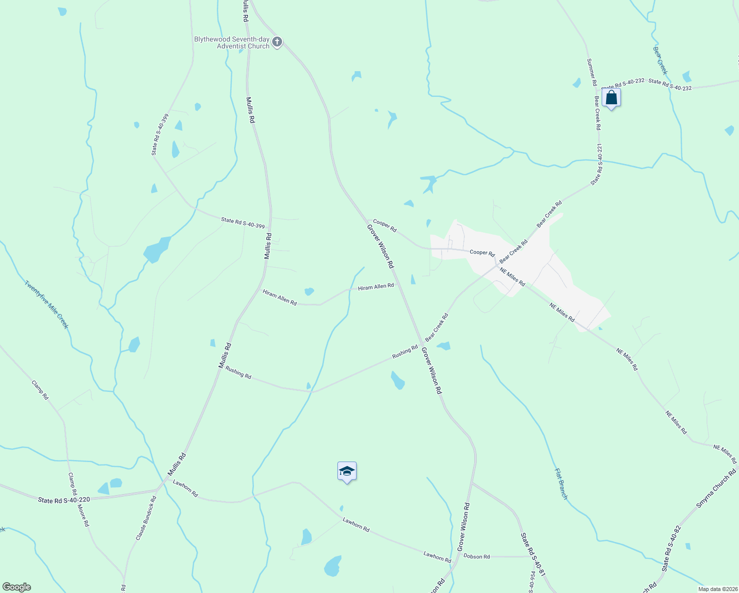 map of restaurants, bars, coffee shops, grocery stores, and more near 125 Hiram Allen Road in Blythewood