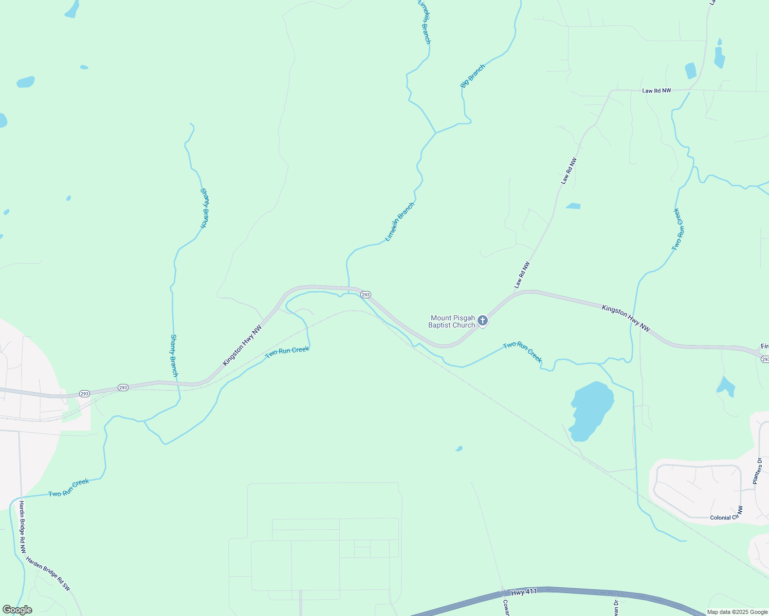 map of restaurants, bars, coffee shops, grocery stores, and more near Kingston Highway Northwest in Cartersville