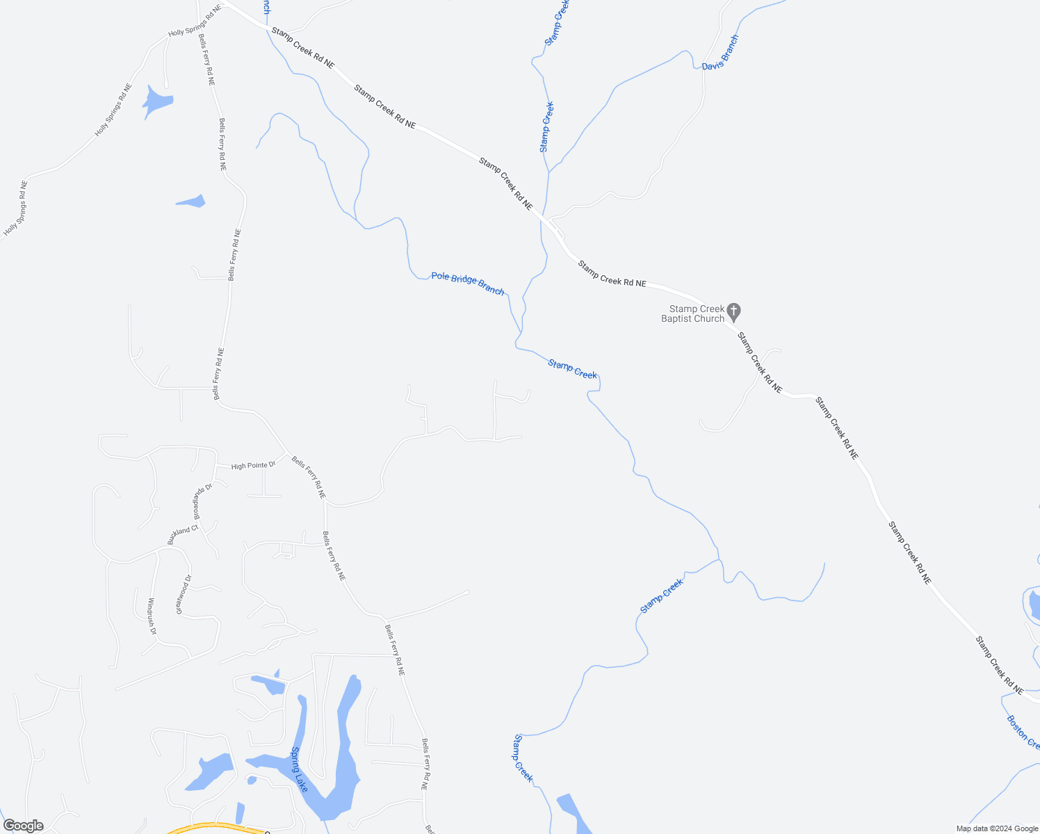 map of restaurants, bars, coffee shops, grocery stores, and more near 201 Old Mill Road Northeast in White