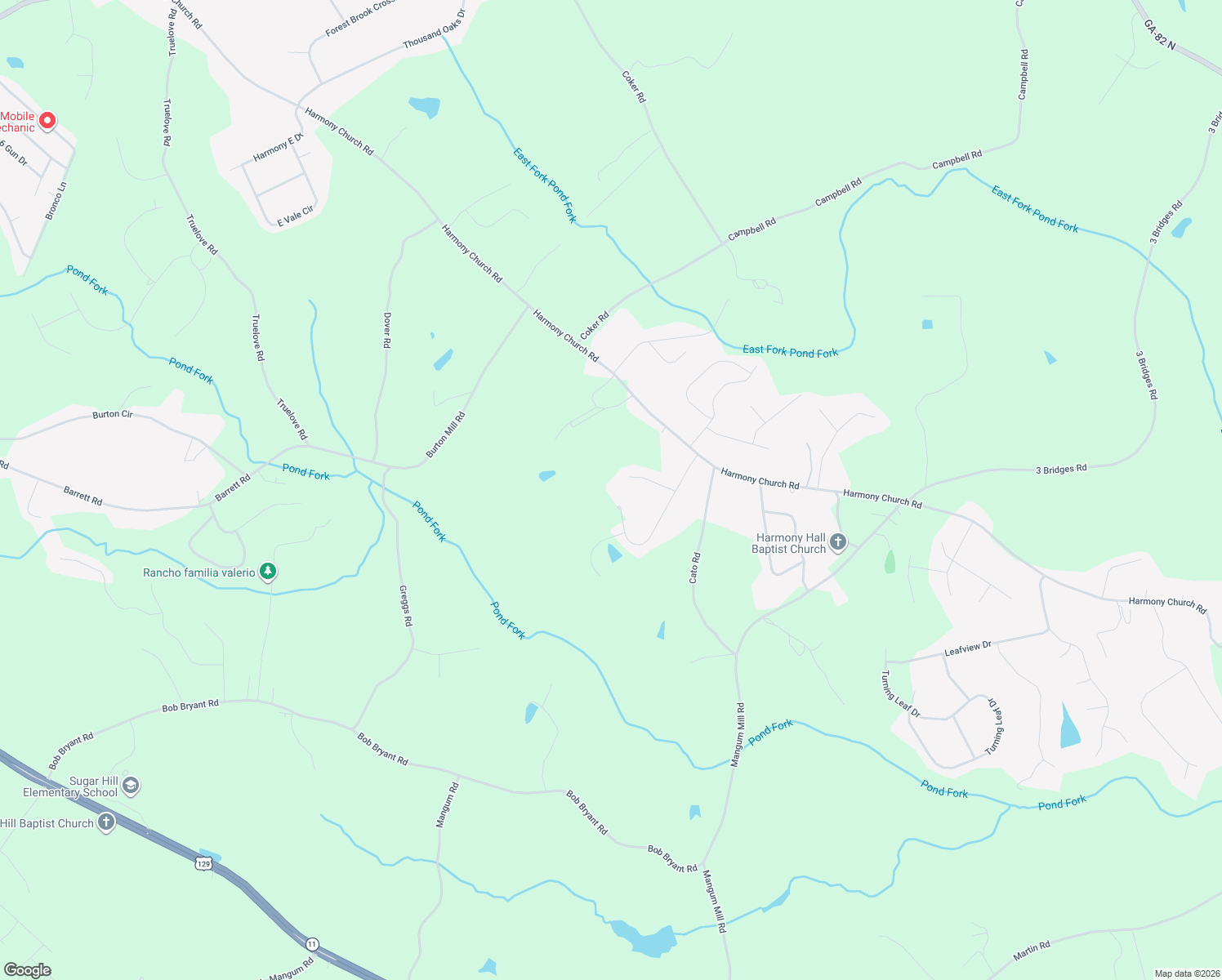 map of restaurants, bars, coffee shops, grocery stores, and more near 3761 Noble Ct in Gainesville