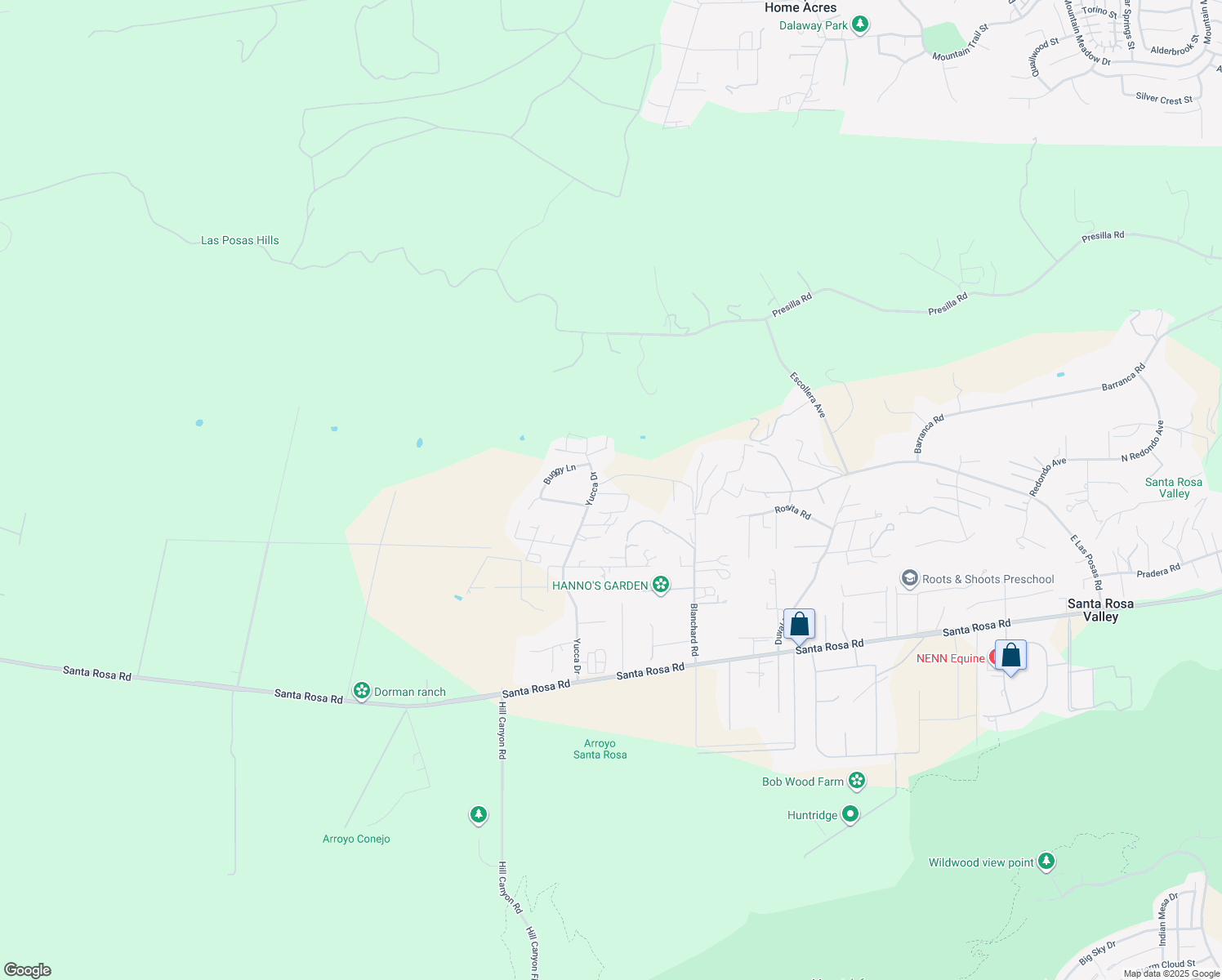 map of restaurants, bars, coffee shops, grocery stores, and more near 2760 Yucca Drive in Camarillo