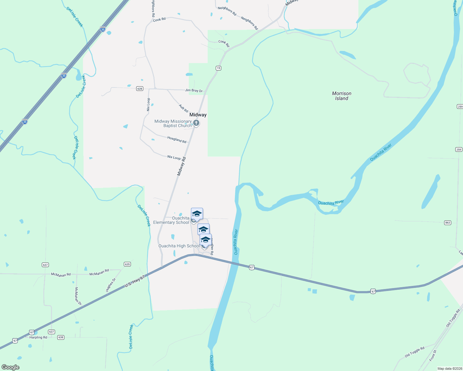 map of restaurants, bars, coffee shops, grocery stores, and more near in Midway