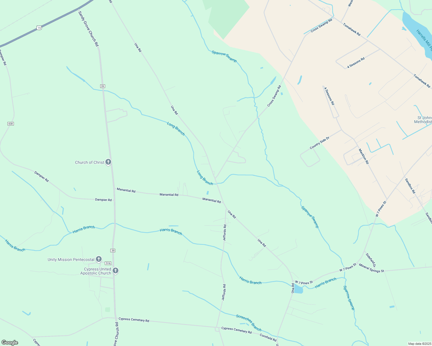 map of restaurants, bars, coffee shops, grocery stores, and more near 2211 Una Road in Lamar