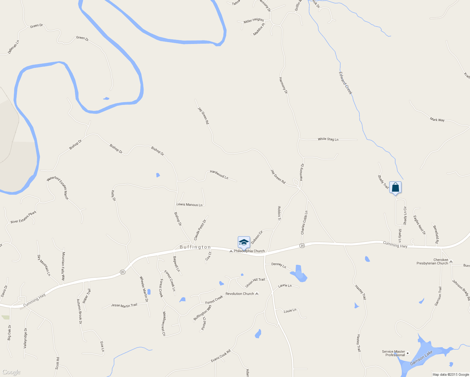 map of restaurants, bars, coffee shops, grocery stores, and more near 116 Hardwood Lane in Canton