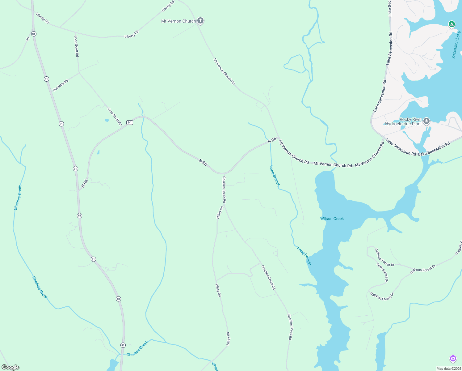 map of restaurants, bars, coffee shops, grocery stores, and more near 40 Plantation Drive in Iva