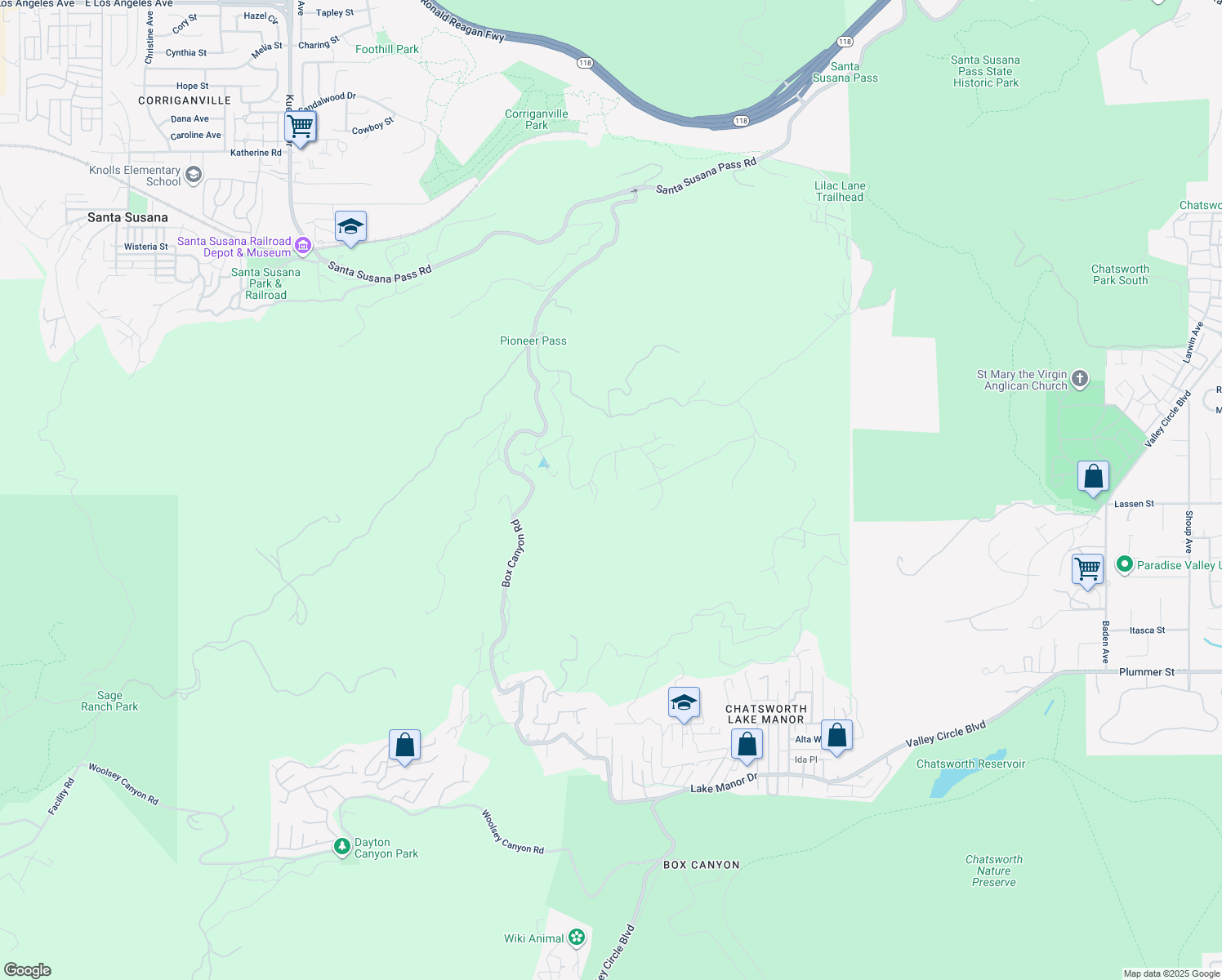 map of restaurants, bars, coffee shops, grocery stores, and more near 7336 Studio Road in Ventura County