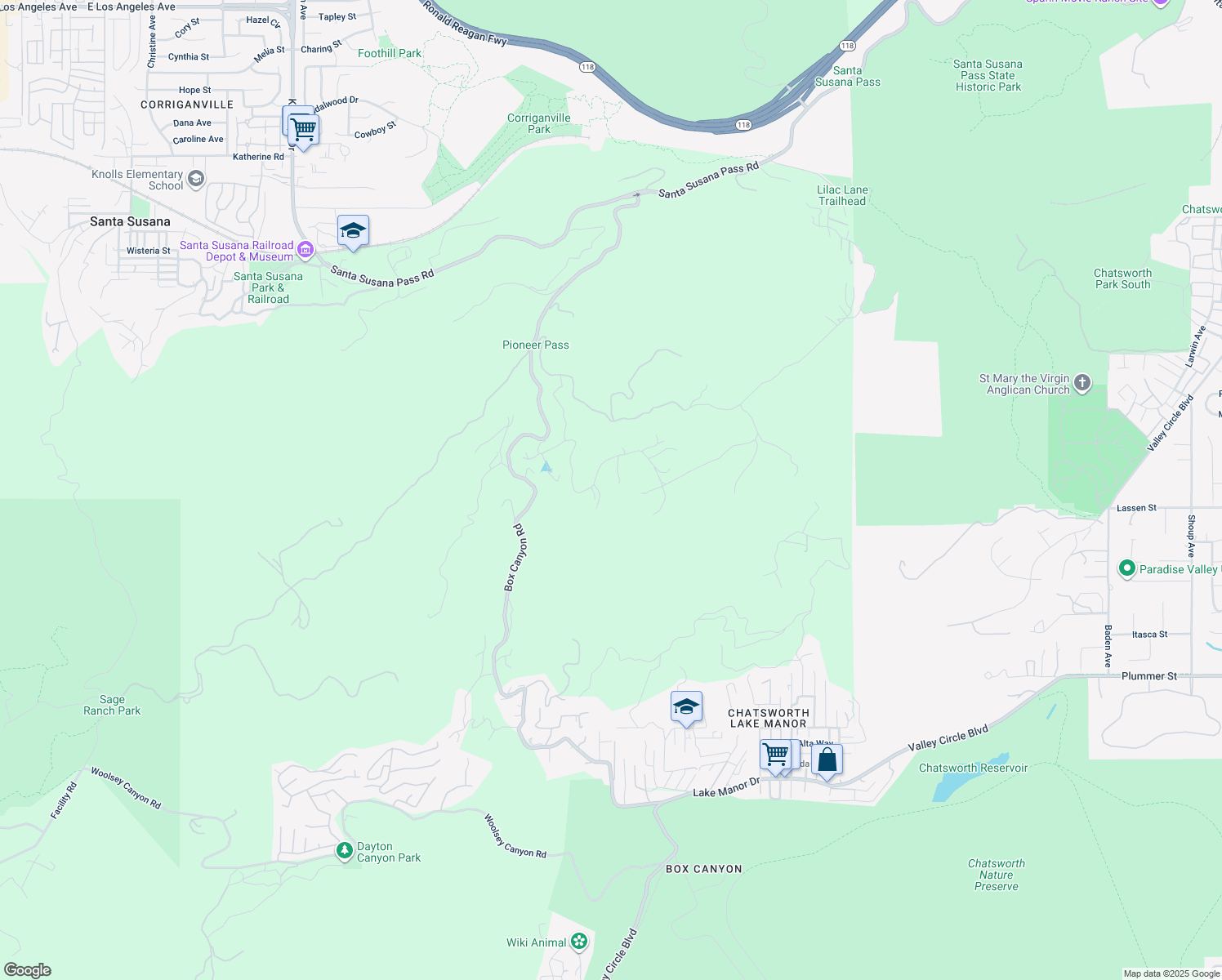 map of restaurants, bars, coffee shops, grocery stores, and more near 7336 Studio Road in Ventura County