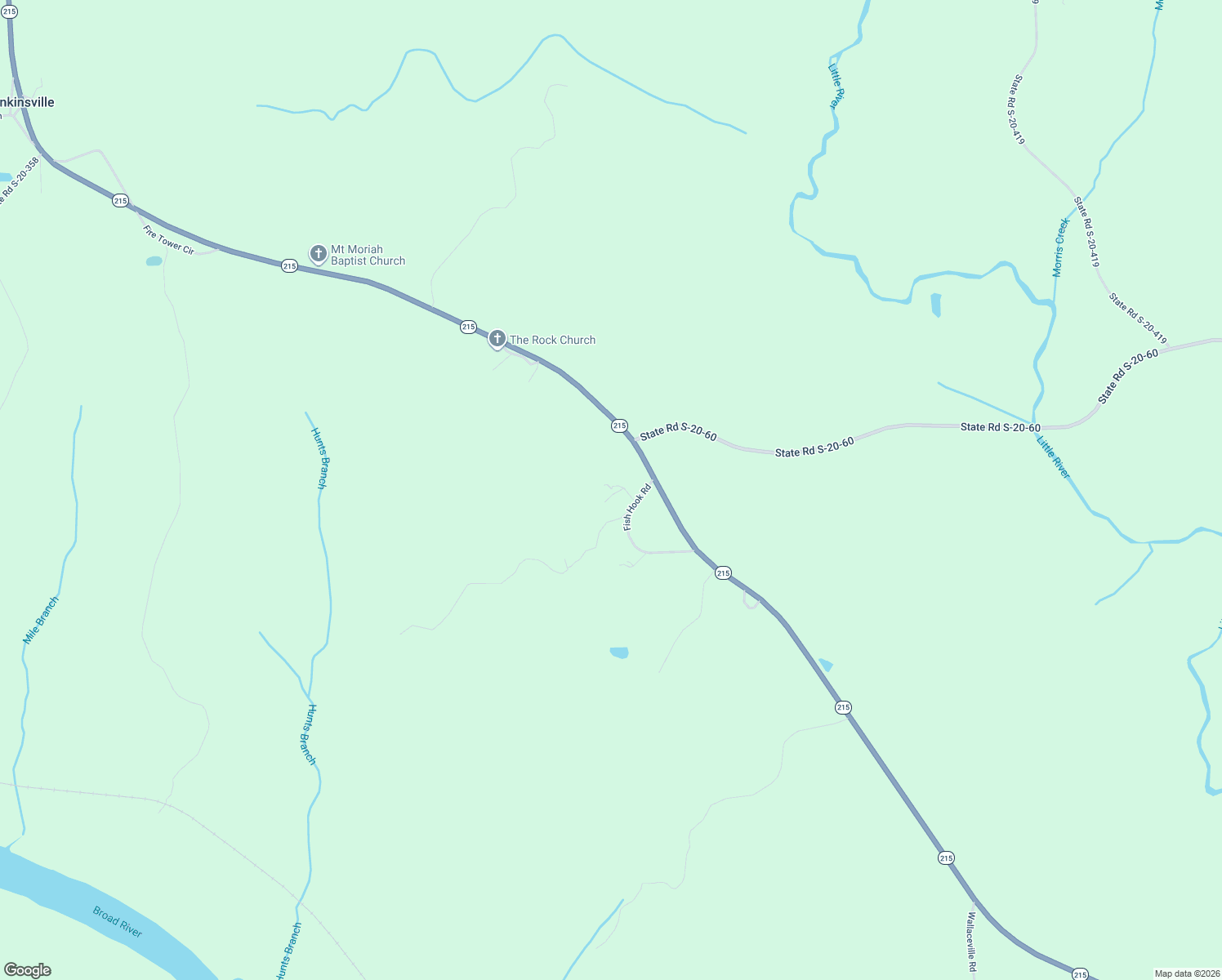 map of restaurants, bars, coffee shops, grocery stores, and more near 58 Mickey Lane in Winnsboro