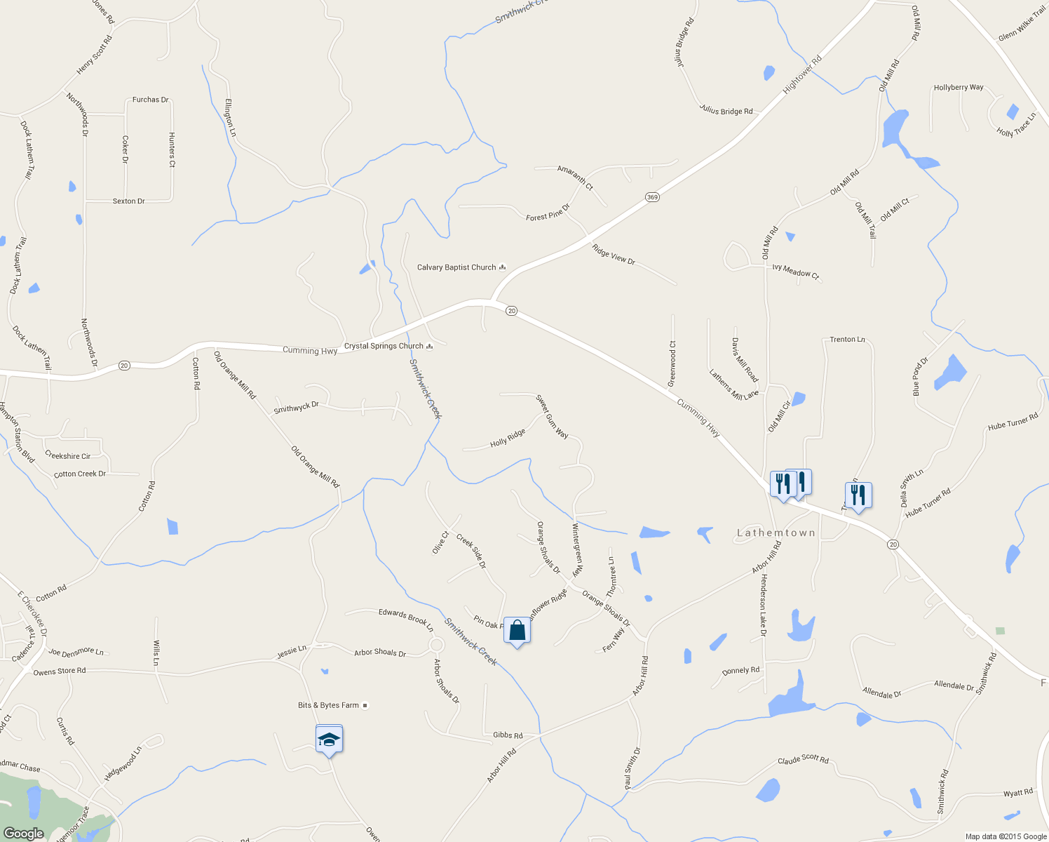 map of restaurants, bars, coffee shops, grocery stores, and more near 804 Holly Ridge in Canton