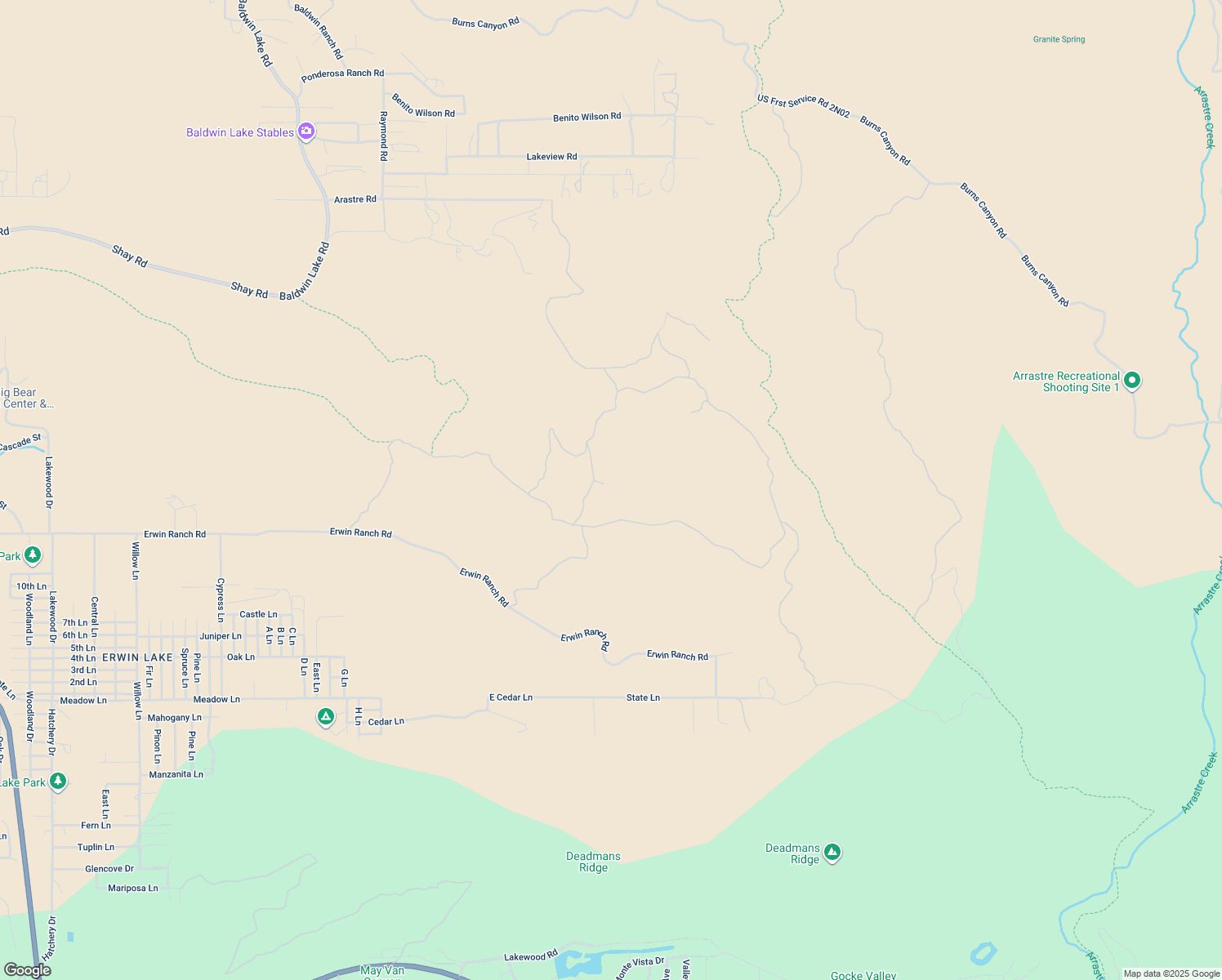 map of restaurants, bars, coffee shops, grocery stores, and more near in Big Bear