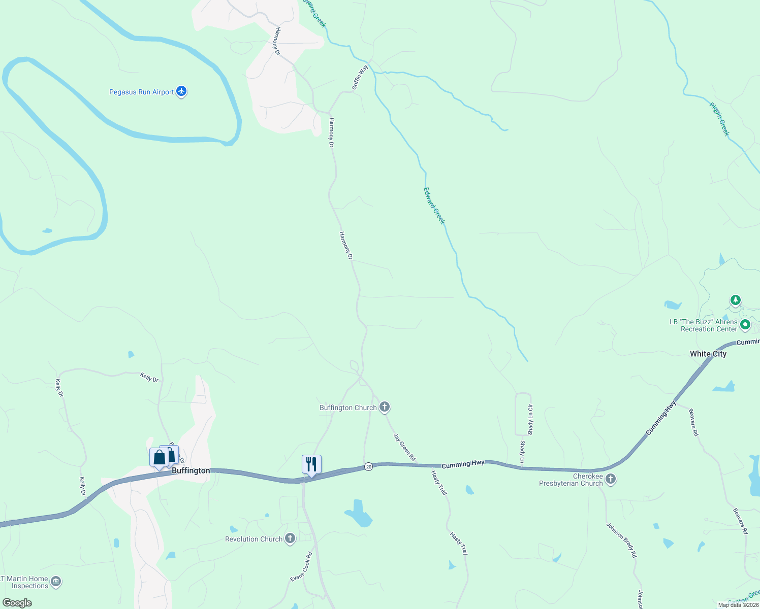 map of restaurants, bars, coffee shops, grocery stores, and more near 831 White Stag Lane in Canton
