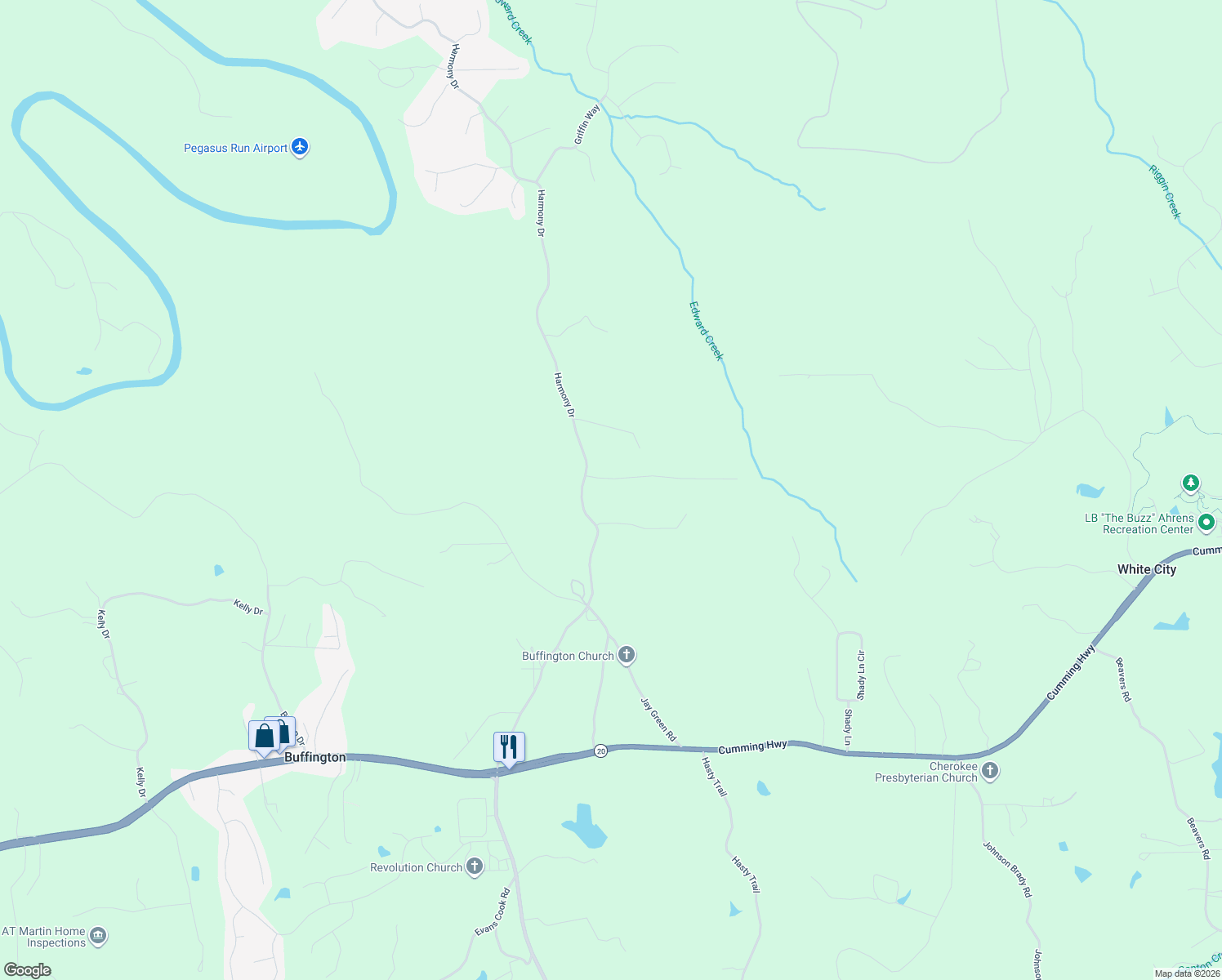 map of restaurants, bars, coffee shops, grocery stores, and more near 831 White Stag Lane in Canton