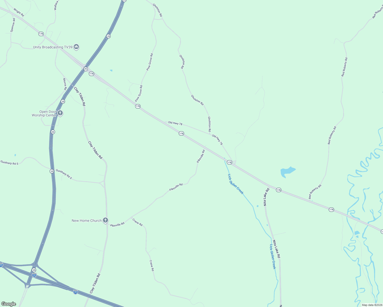 map of restaurants, bars, coffee shops, grocery stores, and more near 1083 Pikeville Road in Fulton