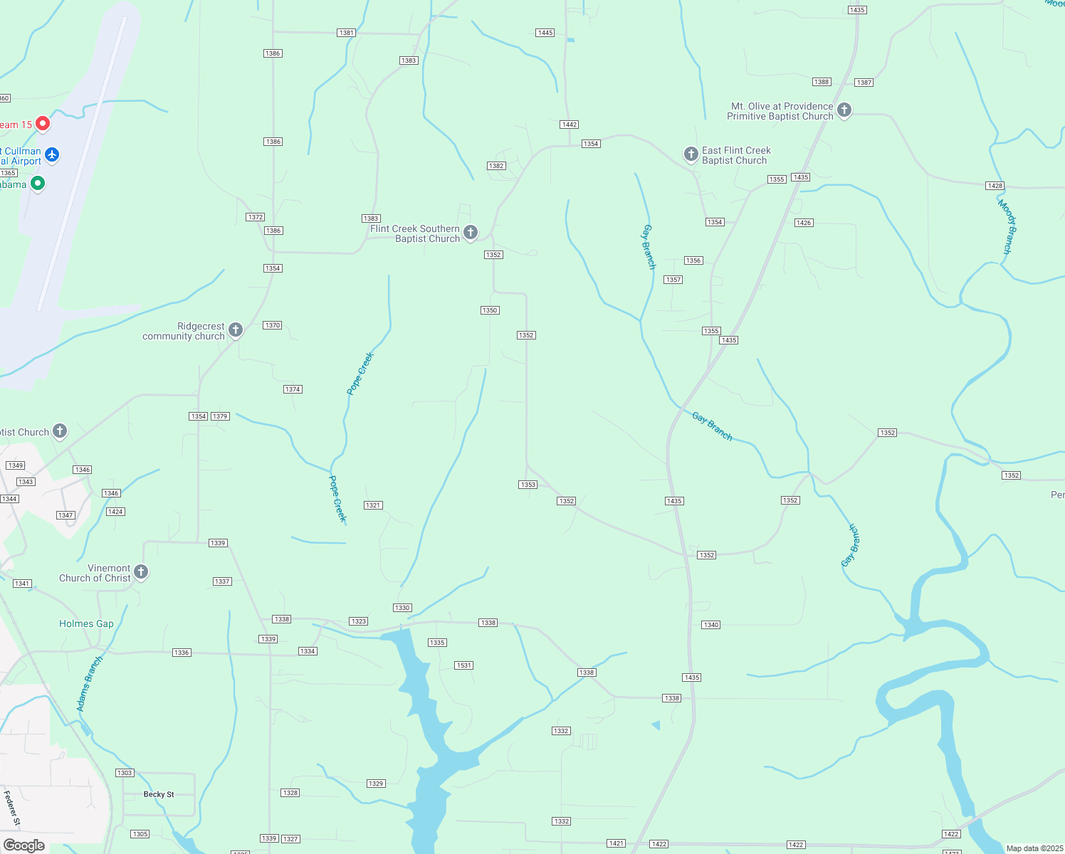 map of restaurants, bars, coffee shops, grocery stores, and more near 761 County Road 1352 in Vinemont