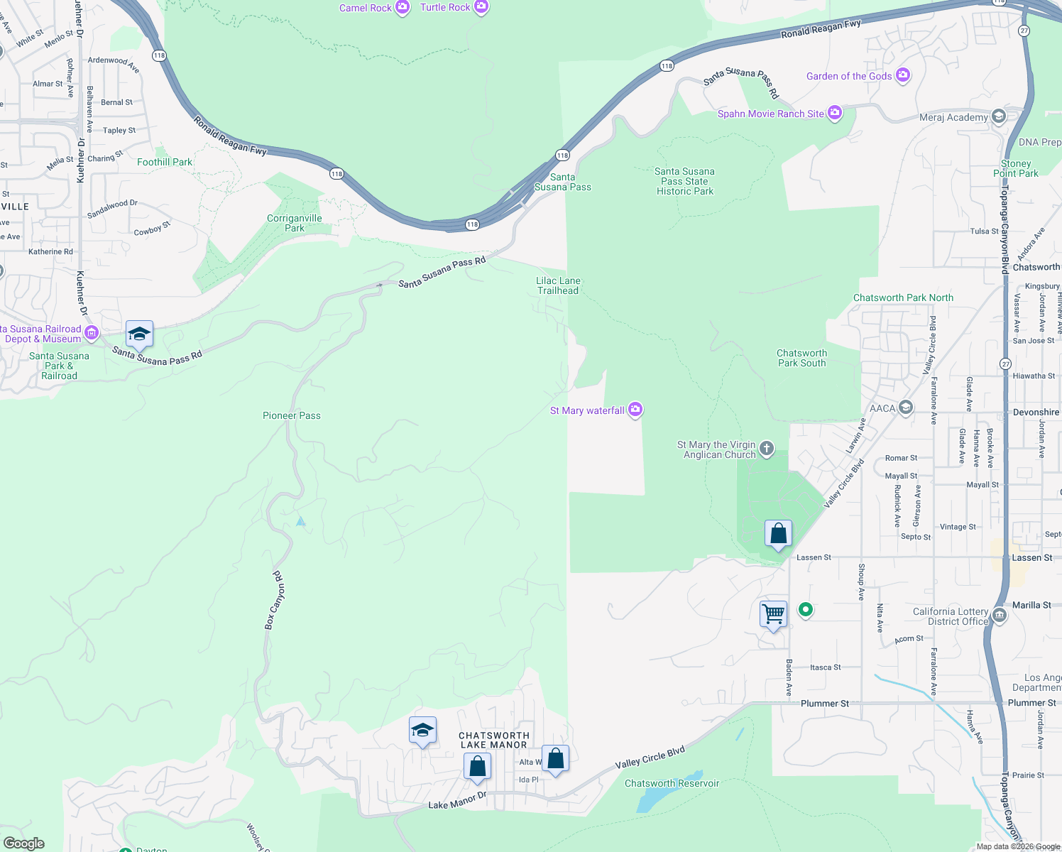 map of restaurants, bars, coffee shops, grocery stores, and more near 7821 Mesa Drive in Simi Valley