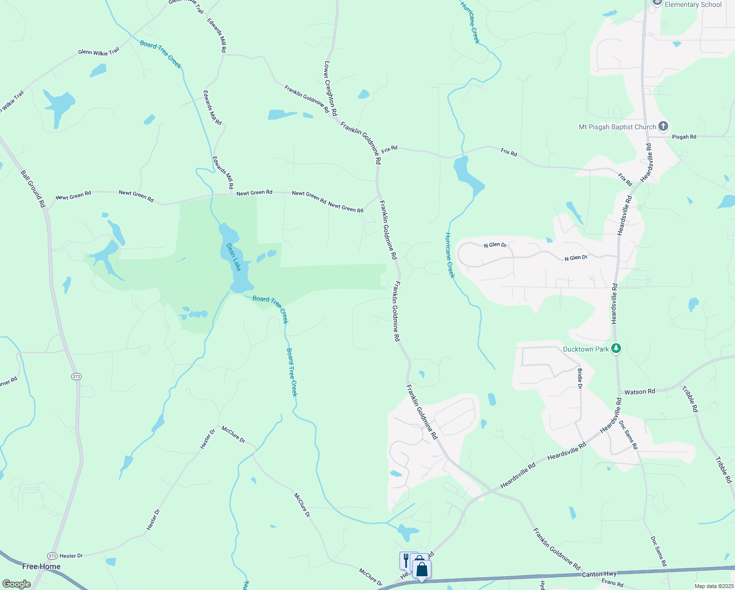 map of restaurants, bars, coffee shops, grocery stores, and more near 102 Brook Hollow Lake Trail in Cumming