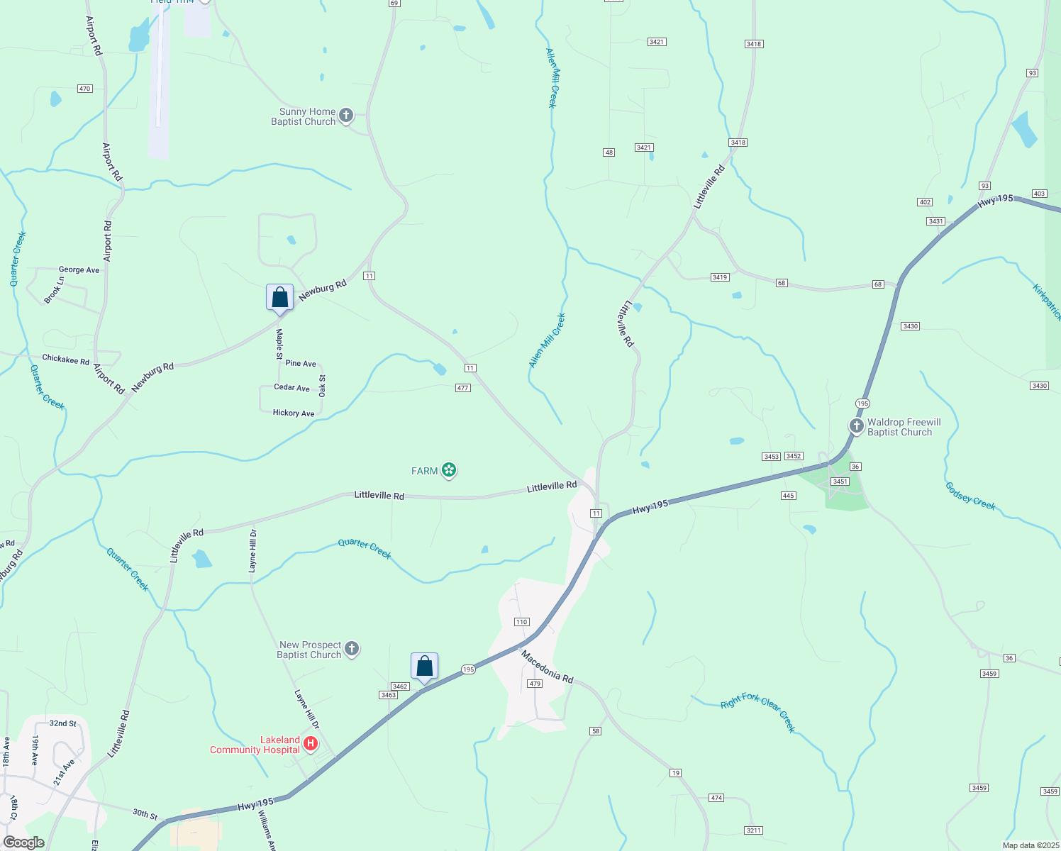 map of restaurants, bars, coffee shops, grocery stores, and more near 226-476 County Road 11 in Haleyville