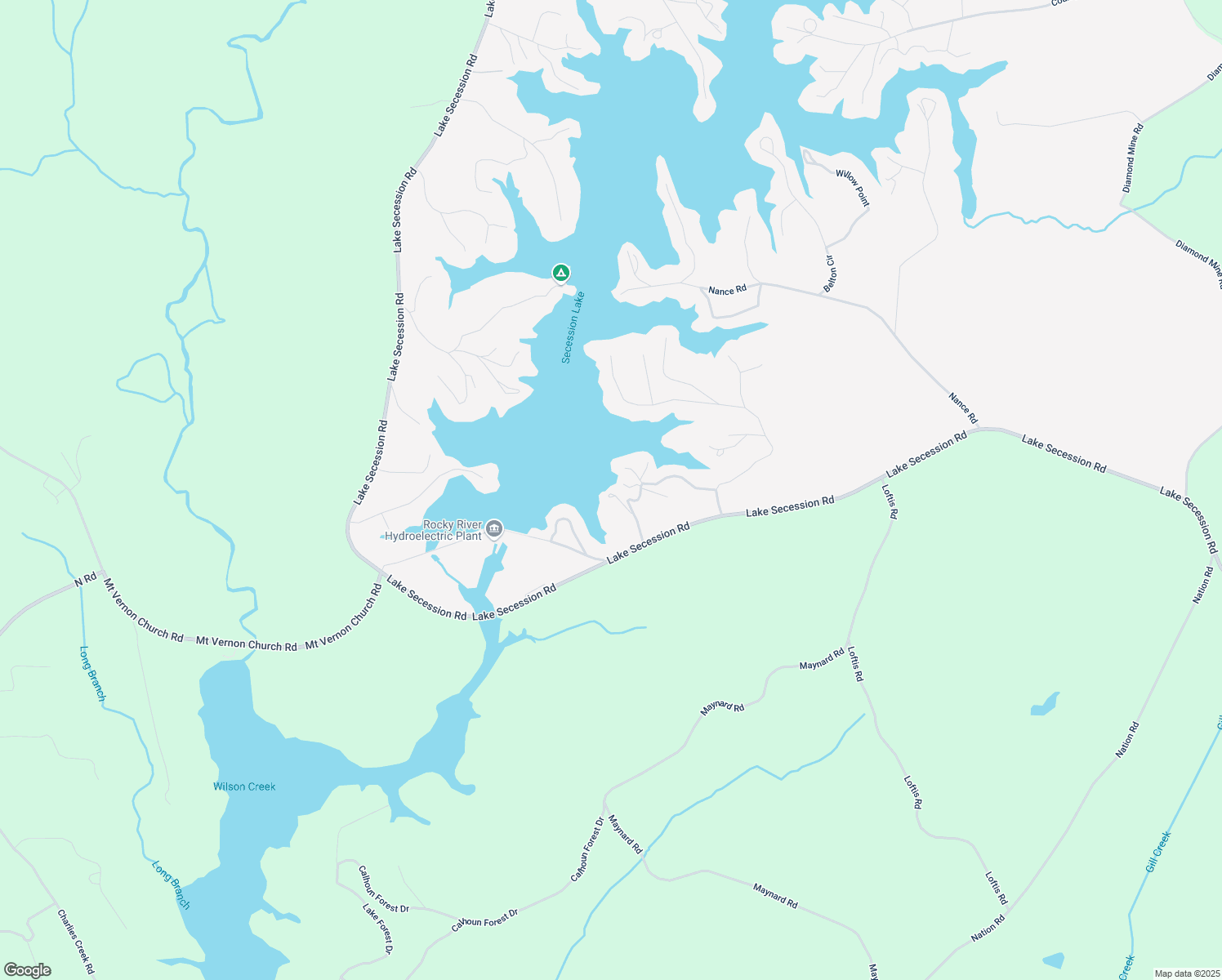 map of restaurants, bars, coffee shops, grocery stores, and more near 52 Ryan Lane in Abbeville
