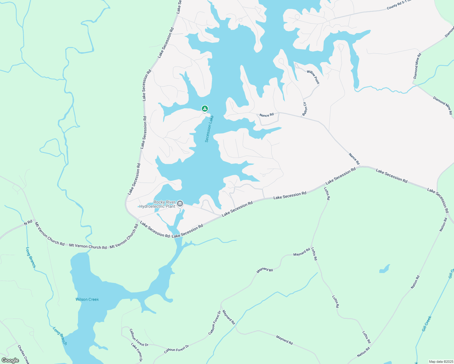 map of restaurants, bars, coffee shops, grocery stores, and more near 52 Ryan Lane in Abbeville