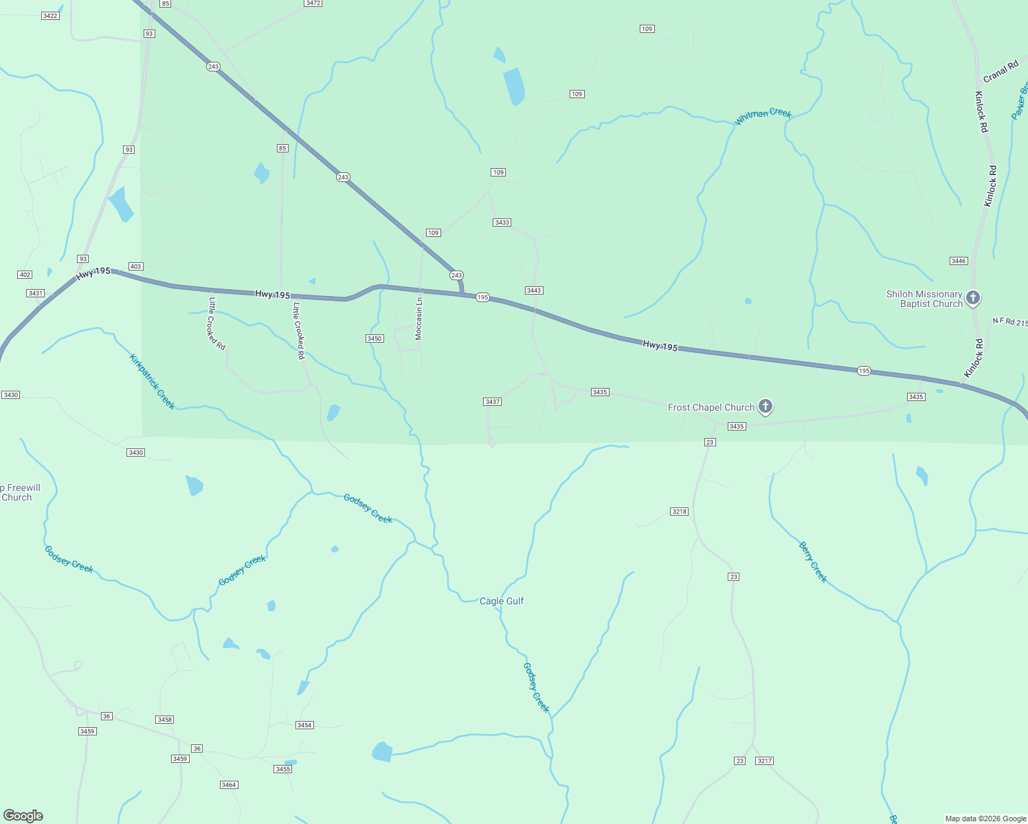map of restaurants, bars, coffee shops, grocery stores, and more near County Road 3437 in Haleyville