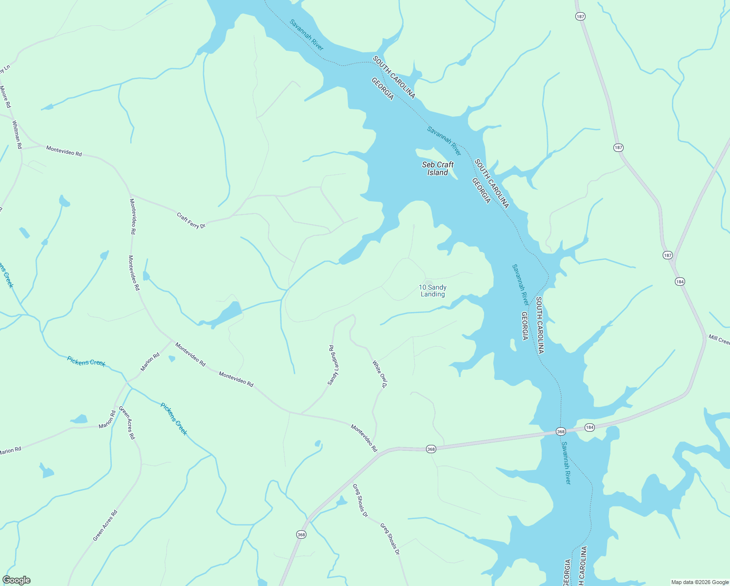 map of restaurants, bars, coffee shops, grocery stores, and more near Hornets Bridge Road in Elberton