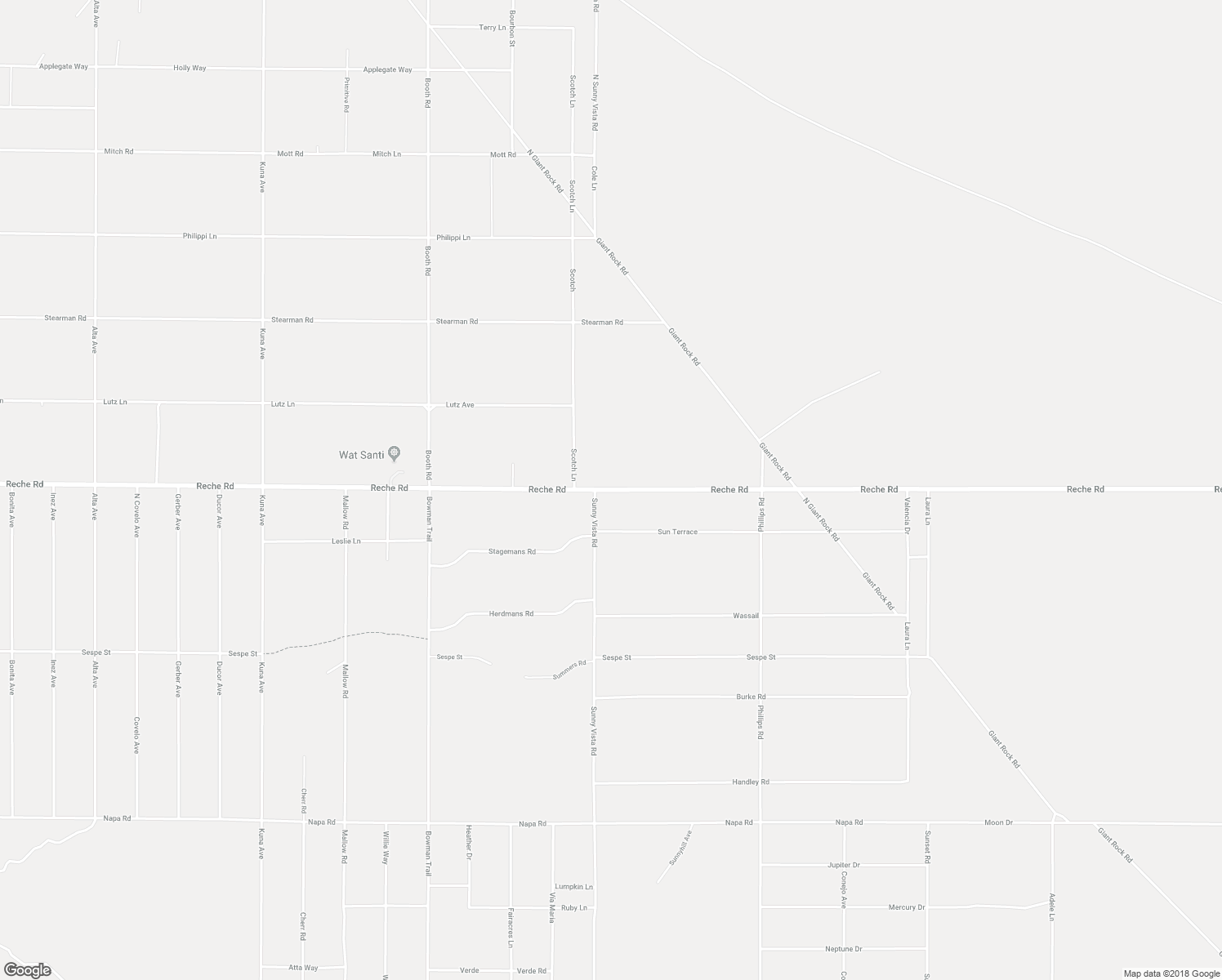 map of restaurants, bars, coffee shops, grocery stores, and more near 60375 Reche Road in Landers