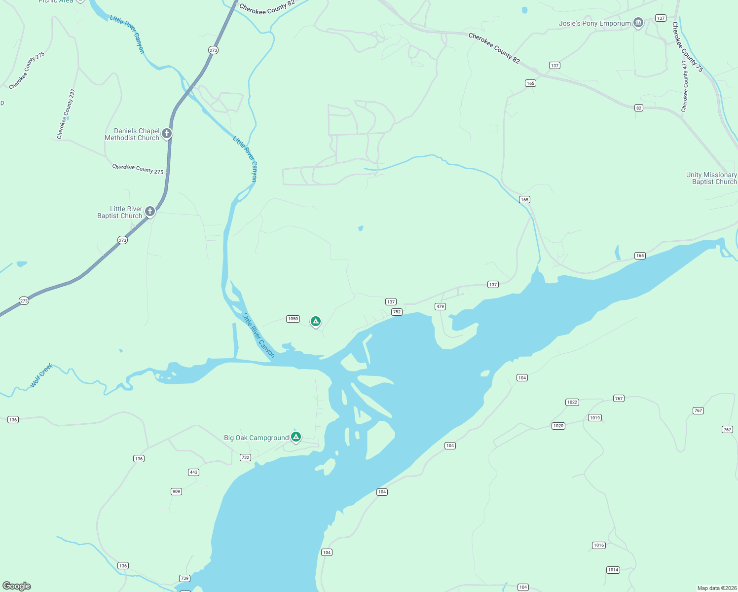 map of restaurants, bars, coffee shops, grocery stores, and more near County Road 137 in Cedar Bluff