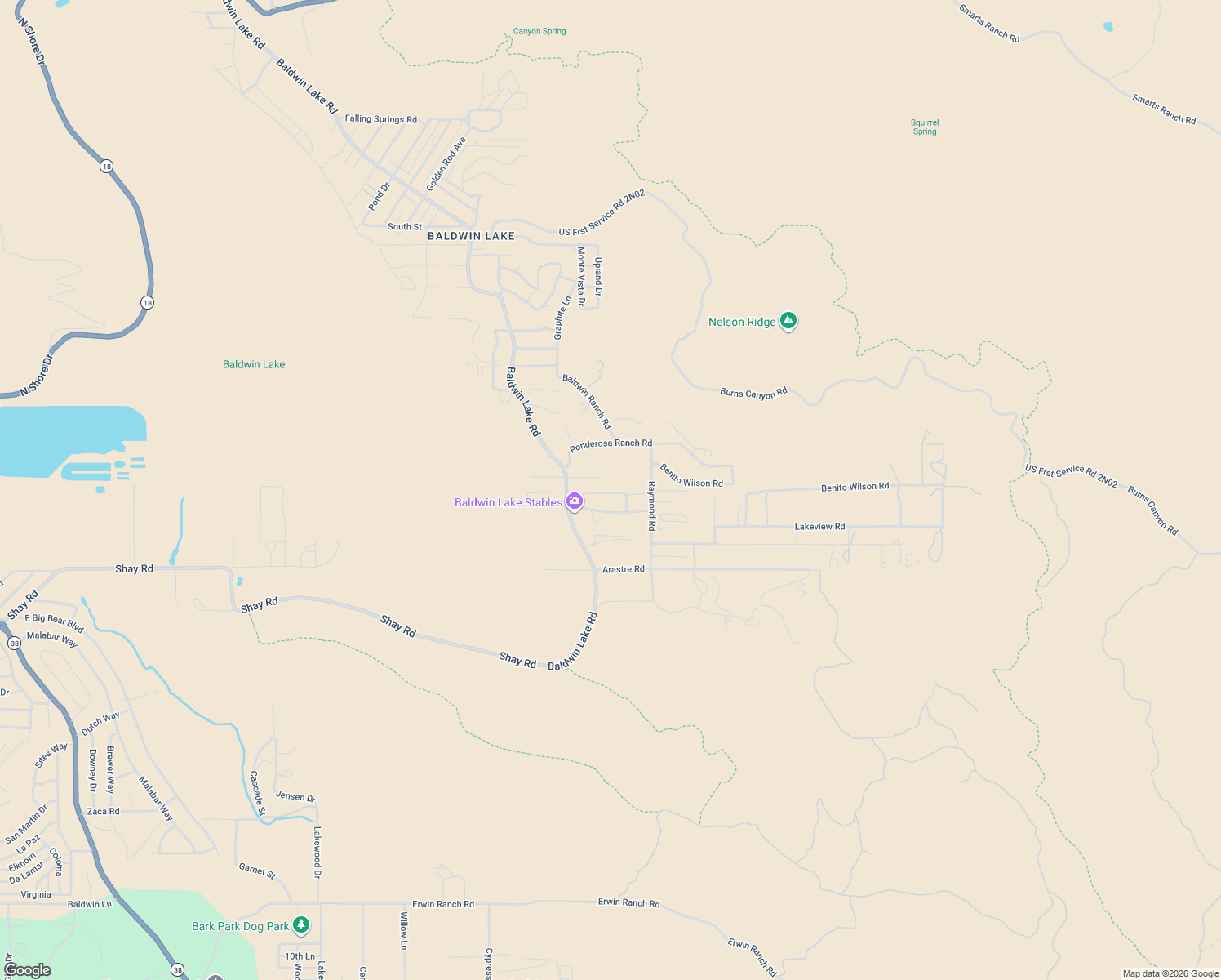 map of restaurants, bars, coffee shops, grocery stores, and more near Pelican Drive in San Bernardino County