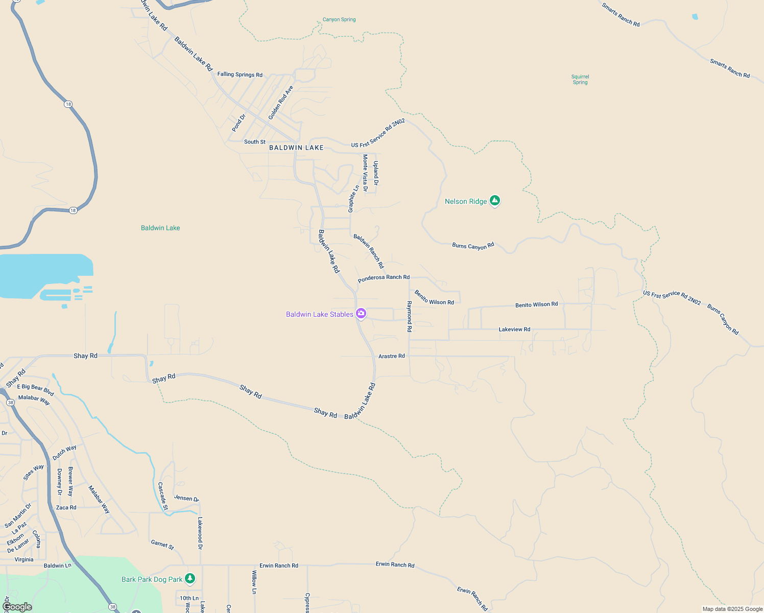 map of restaurants, bars, coffee shops, grocery stores, and more near Pelican Drive in San Bernardino County