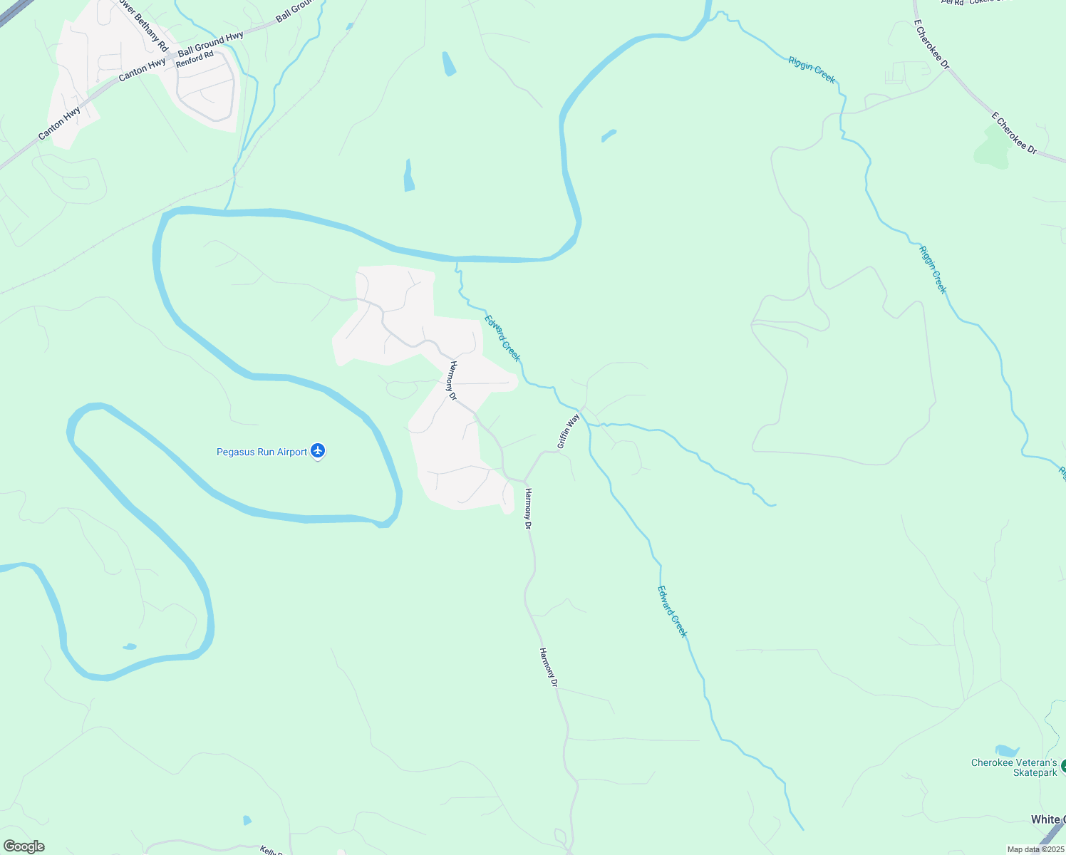 map of restaurants, bars, coffee shops, grocery stores, and more near 111 Carter Lane in Canton