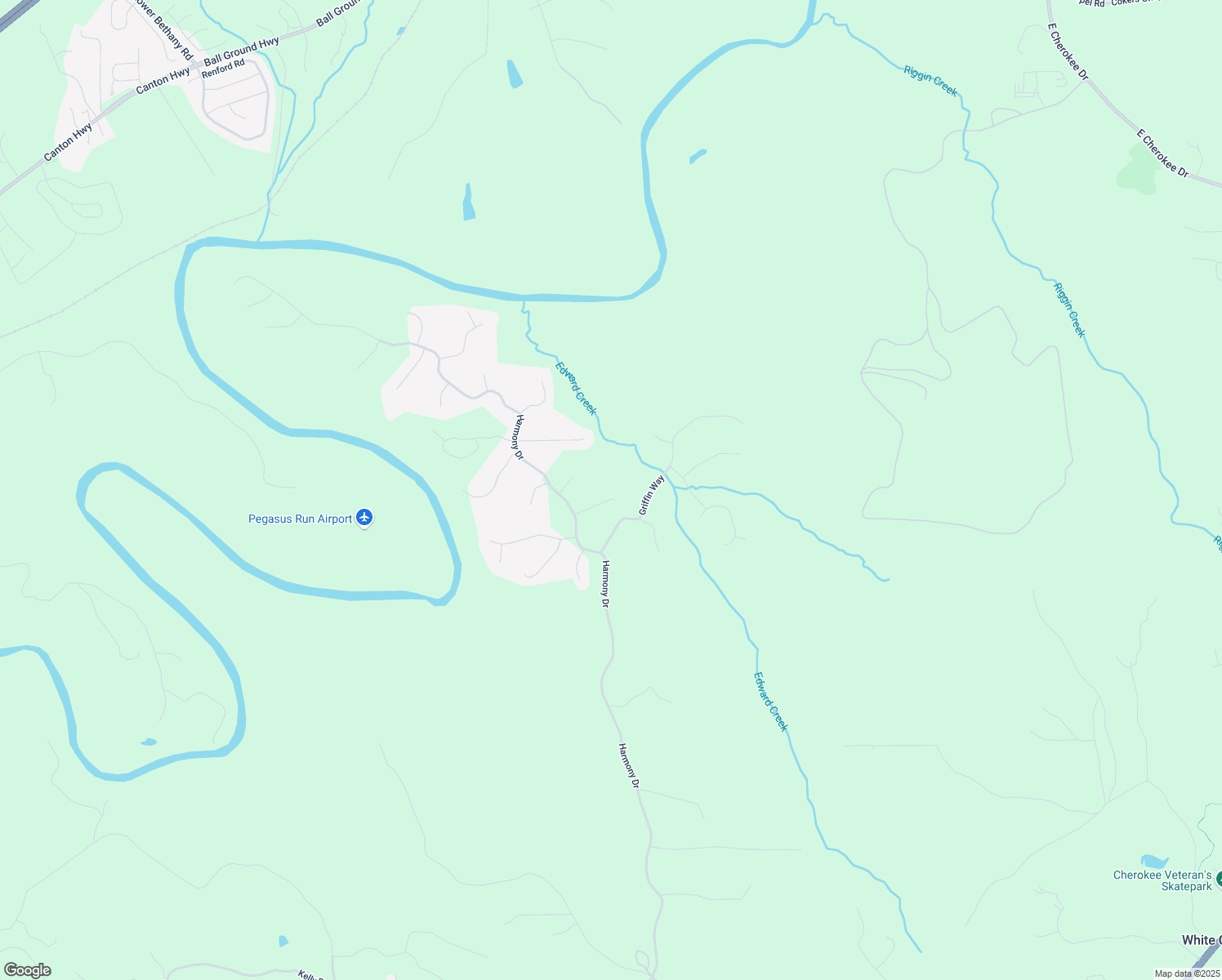 map of restaurants, bars, coffee shops, grocery stores, and more near 111 Carter Lane in Canton