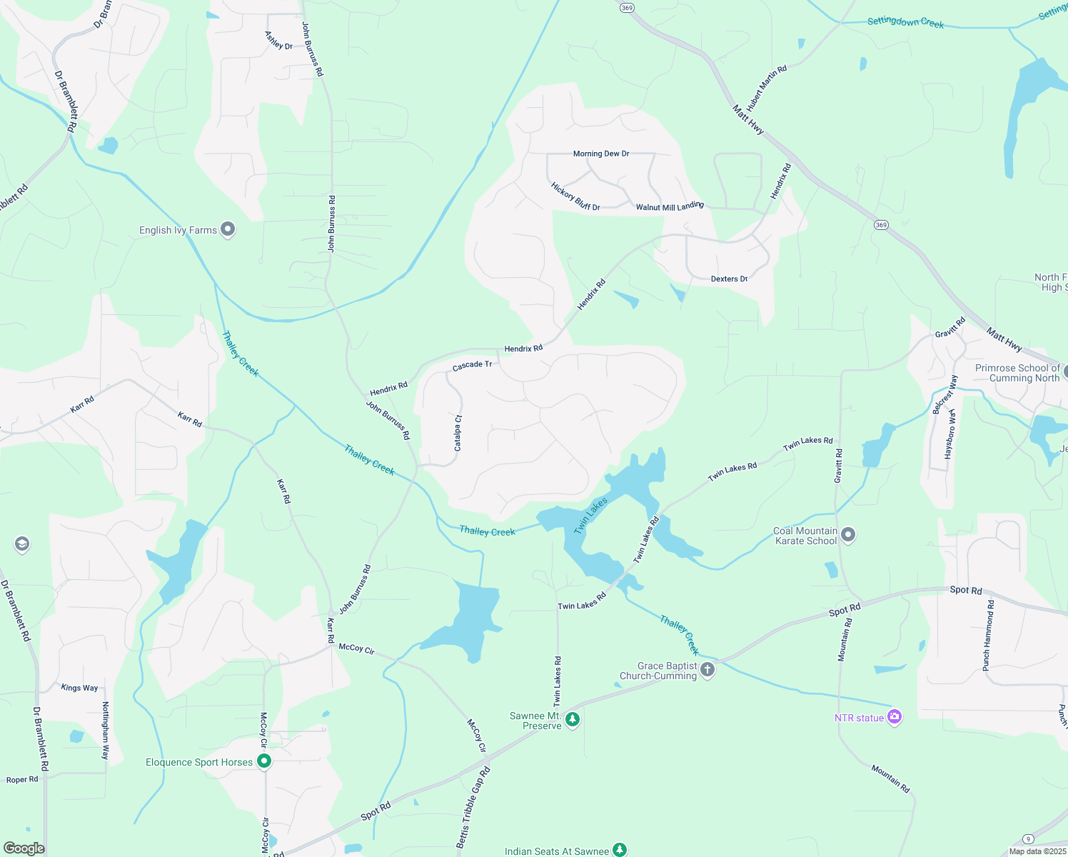 map of restaurants, bars, coffee shops, grocery stores, and more near 5925 Water Mark Drive in Cumming