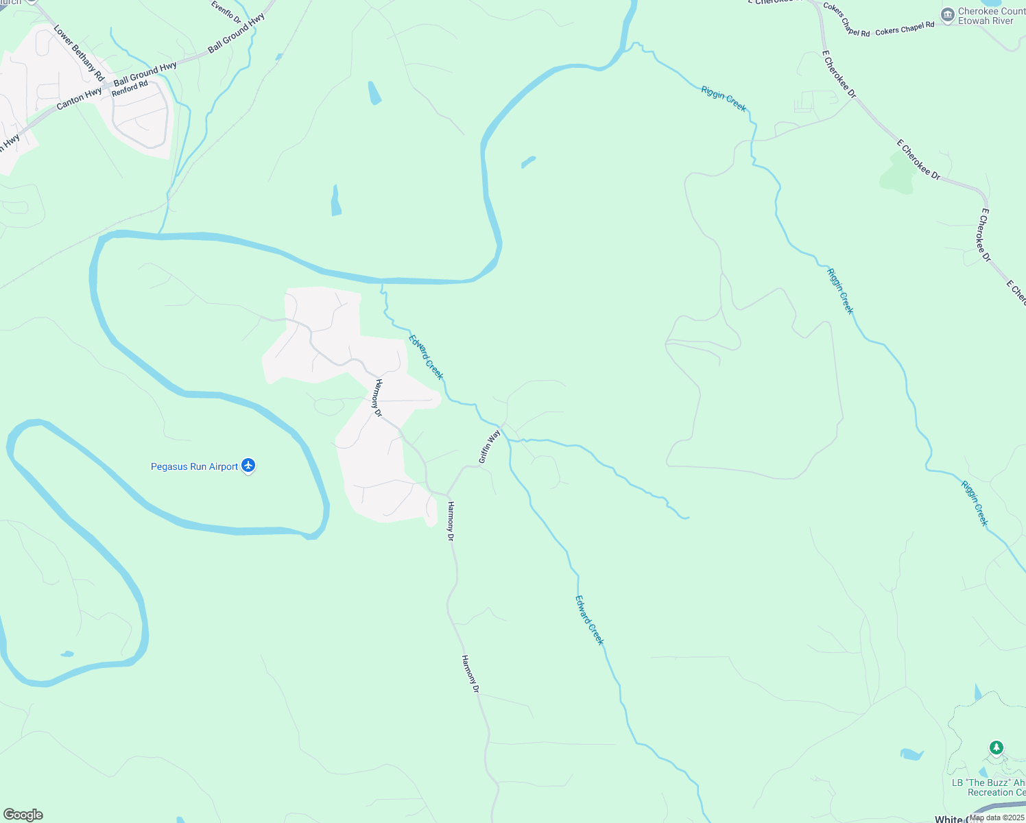 map of restaurants, bars, coffee shops, grocery stores, and more near 122 Griffin Way in Canton