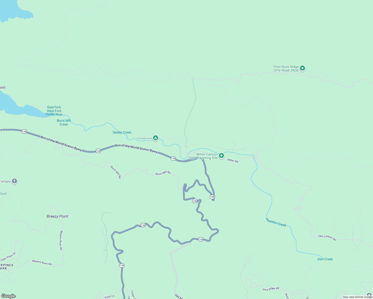 map of restaurants, bars, coffee shops, grocery stores, and more near Dart Canyon Road in Crestline