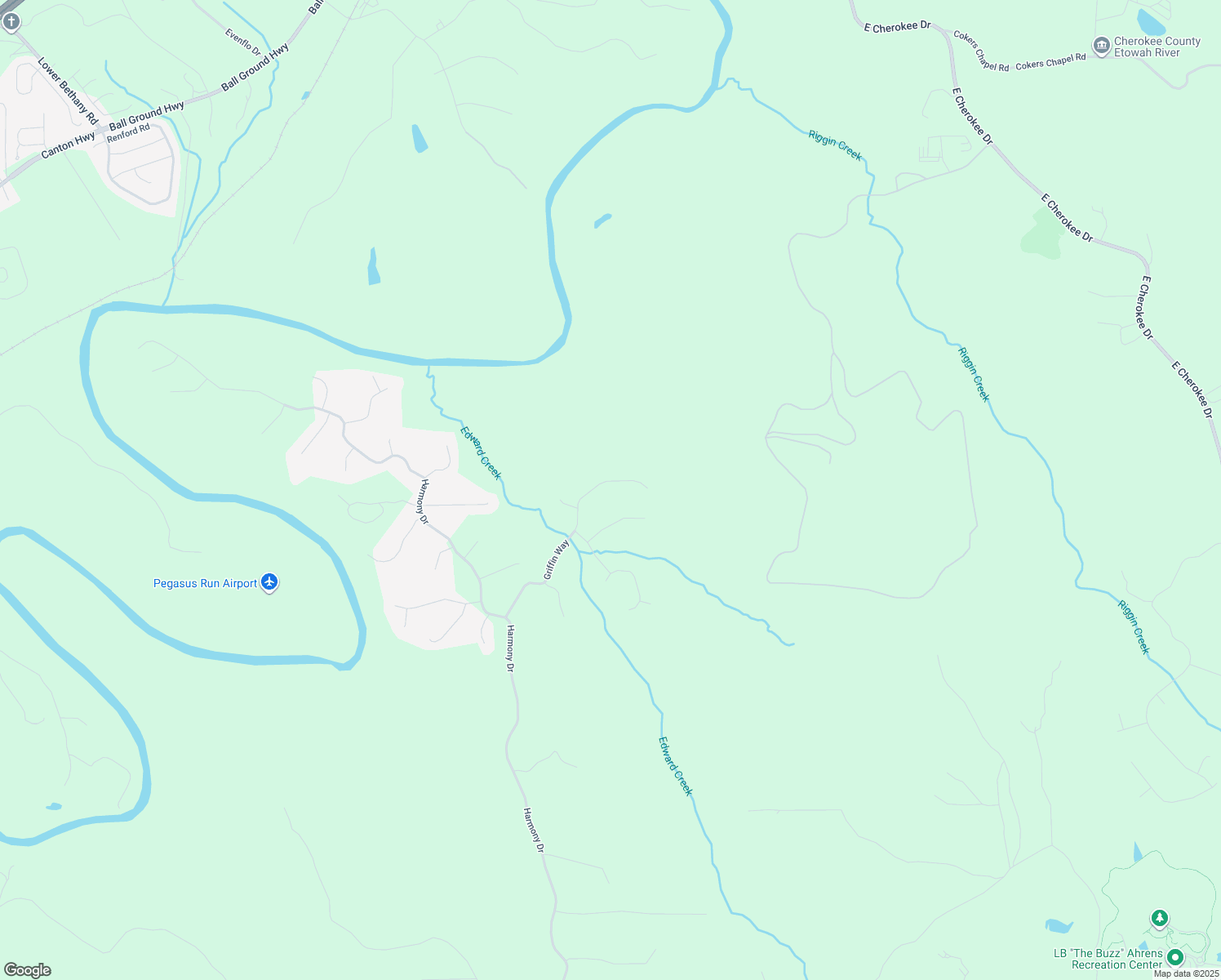 map of restaurants, bars, coffee shops, grocery stores, and more near 134 Griffin Way in Canton