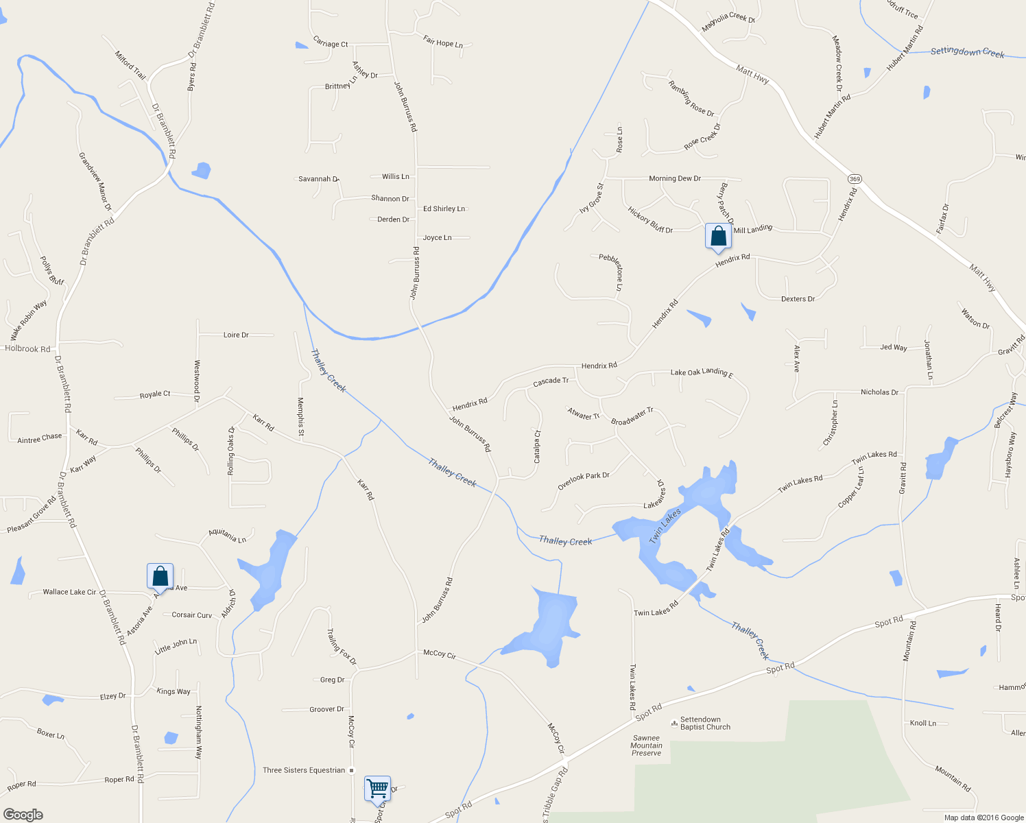 map of restaurants, bars, coffee shops, grocery stores, and more near 5775 Cascade Tr in Cumming