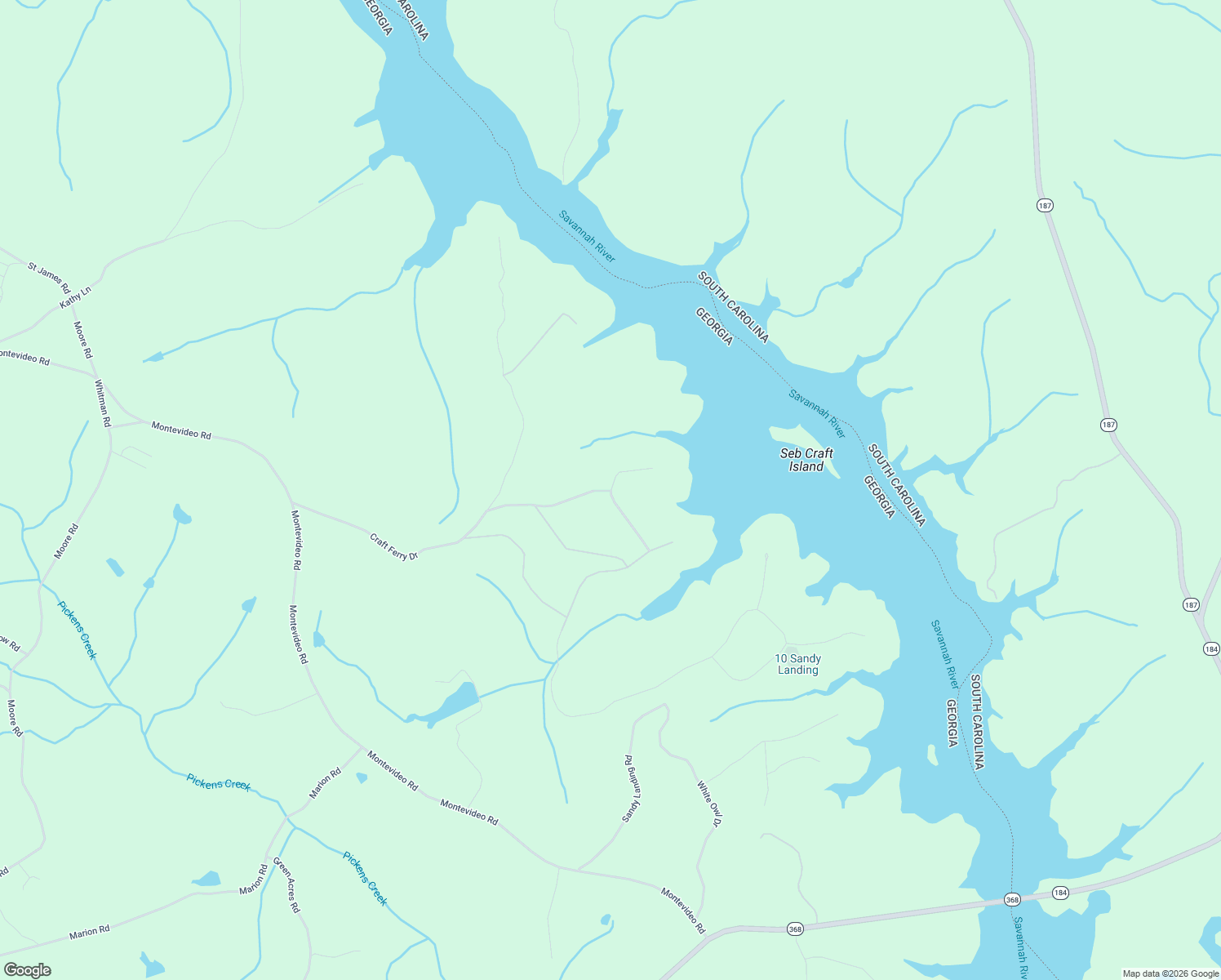 map of restaurants, bars, coffee shops, grocery stores, and more near 2474 Montevideo Road in Elberton