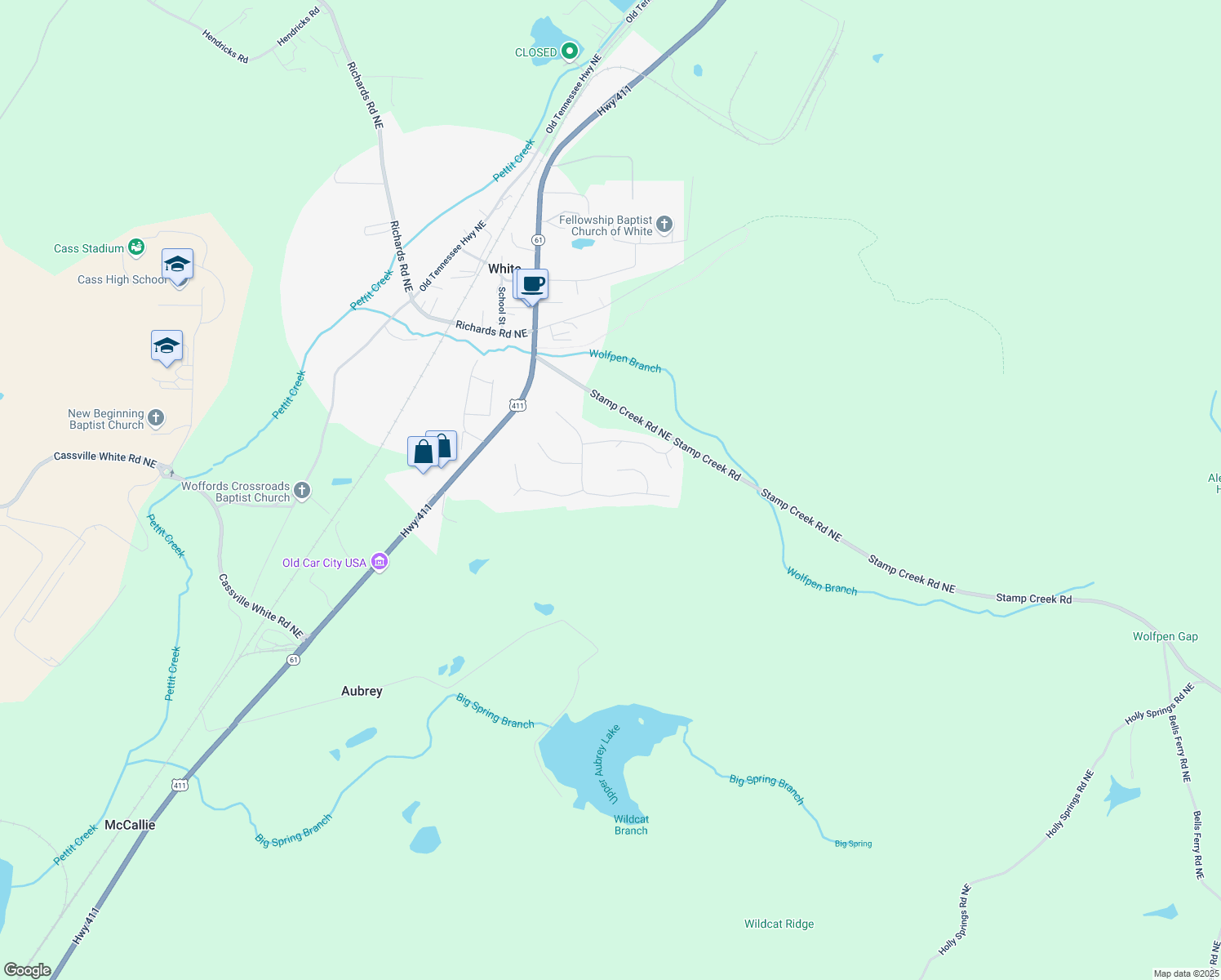 map of restaurants, bars, coffee shops, grocery stores, and more near 43 Centerport Drive in White