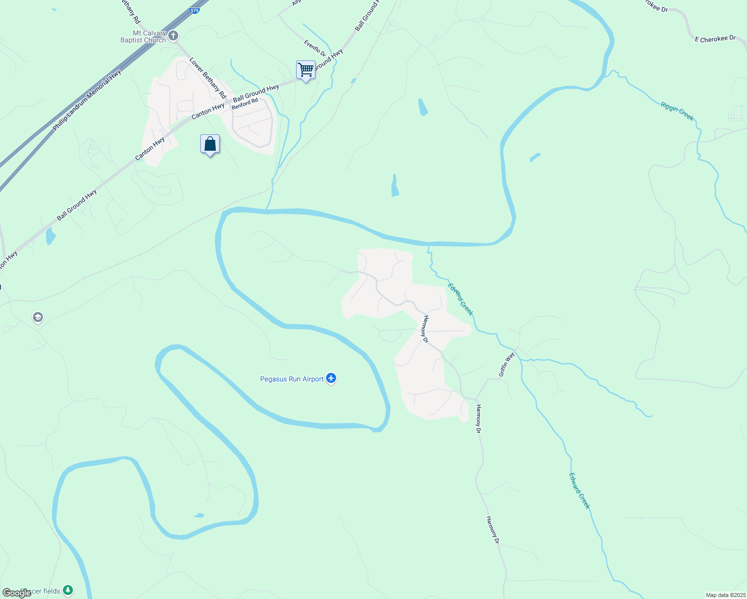 map of restaurants, bars, coffee shops, grocery stores, and more near 302 Gilmer Court in Canton
