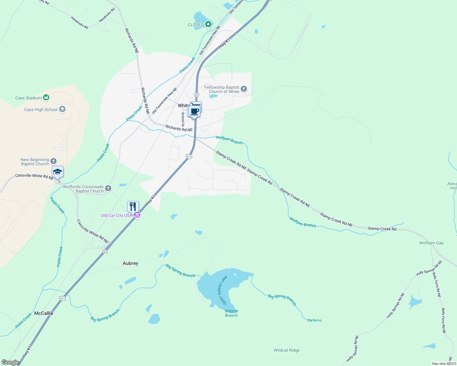 map of restaurants, bars, coffee shops, grocery stores, and more near 43 Centerport Drive in White