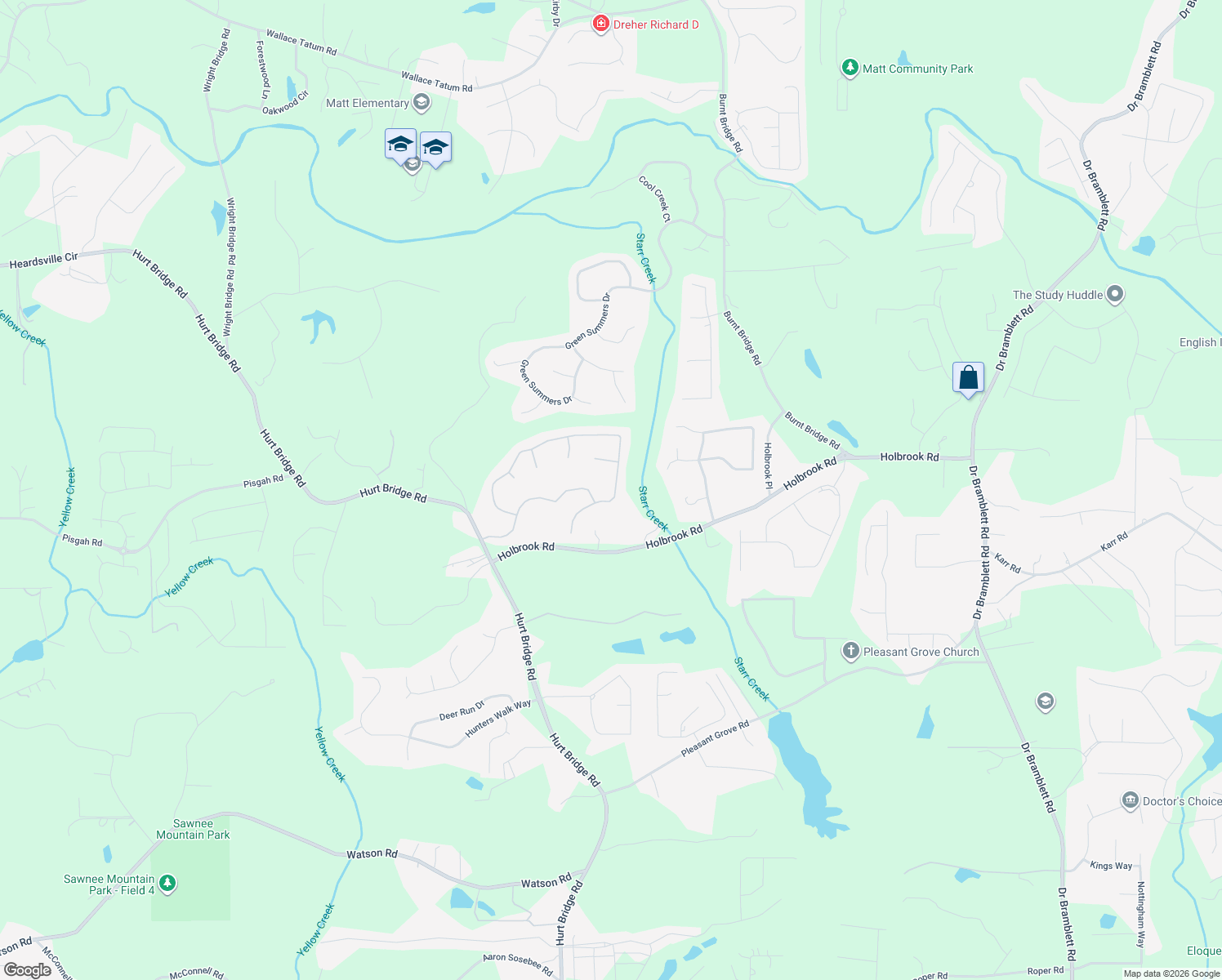 map of restaurants, bars, coffee shops, grocery stores, and more near 4365 Elmhurst Ln in Cumming