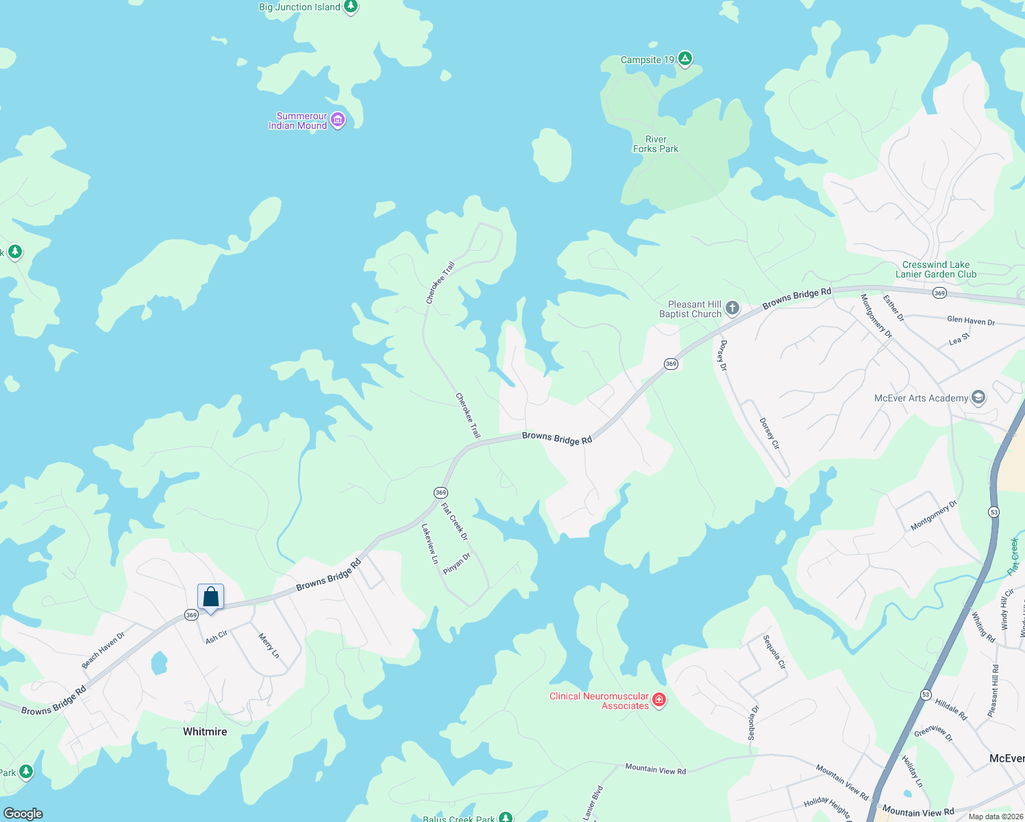 map of restaurants, bars, coffee shops, grocery stores, and more near 4114 Greyfield Bluff Drive in Gainesville