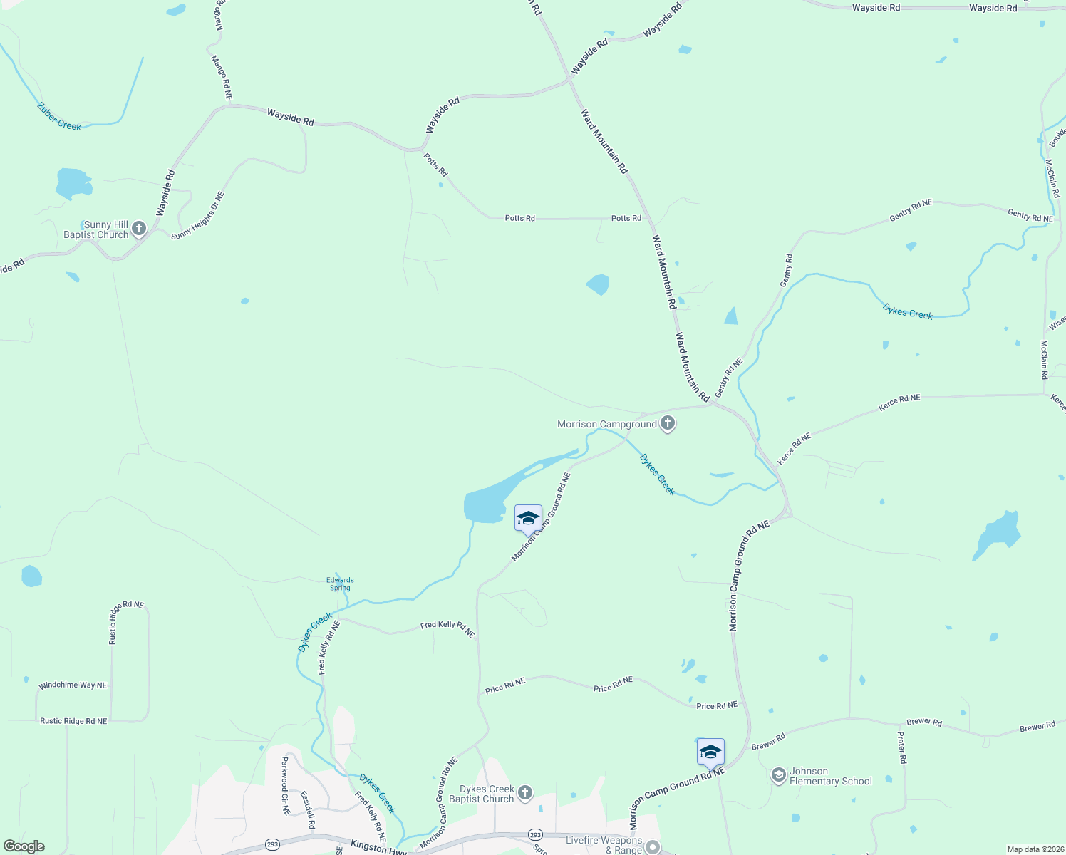 map of restaurants, bars, coffee shops, grocery stores, and more near 205 Sam Harris Rd NE in Rome