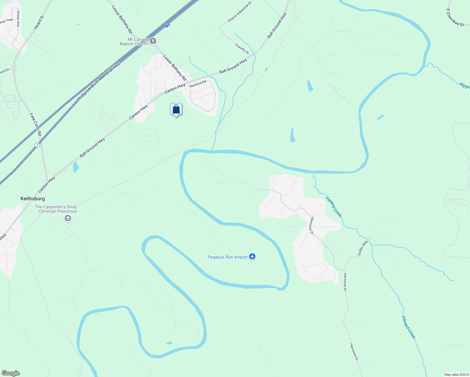 map of restaurants, bars, coffee shops, grocery stores, and more near 2089 Harmony Drive in Canton