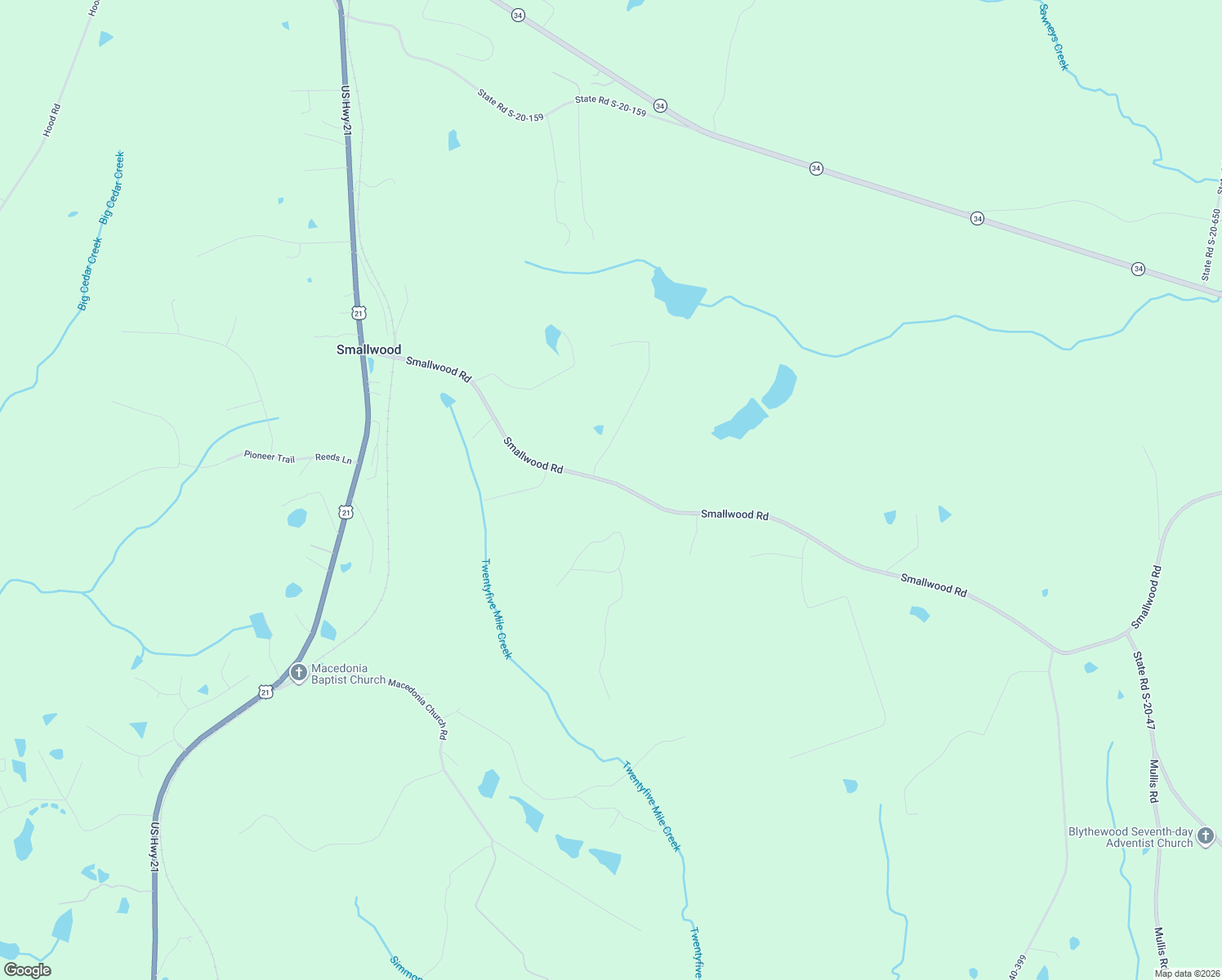 map of restaurants, bars, coffee shops, grocery stores, and more near 898 Smallwood Road in Ridgeway