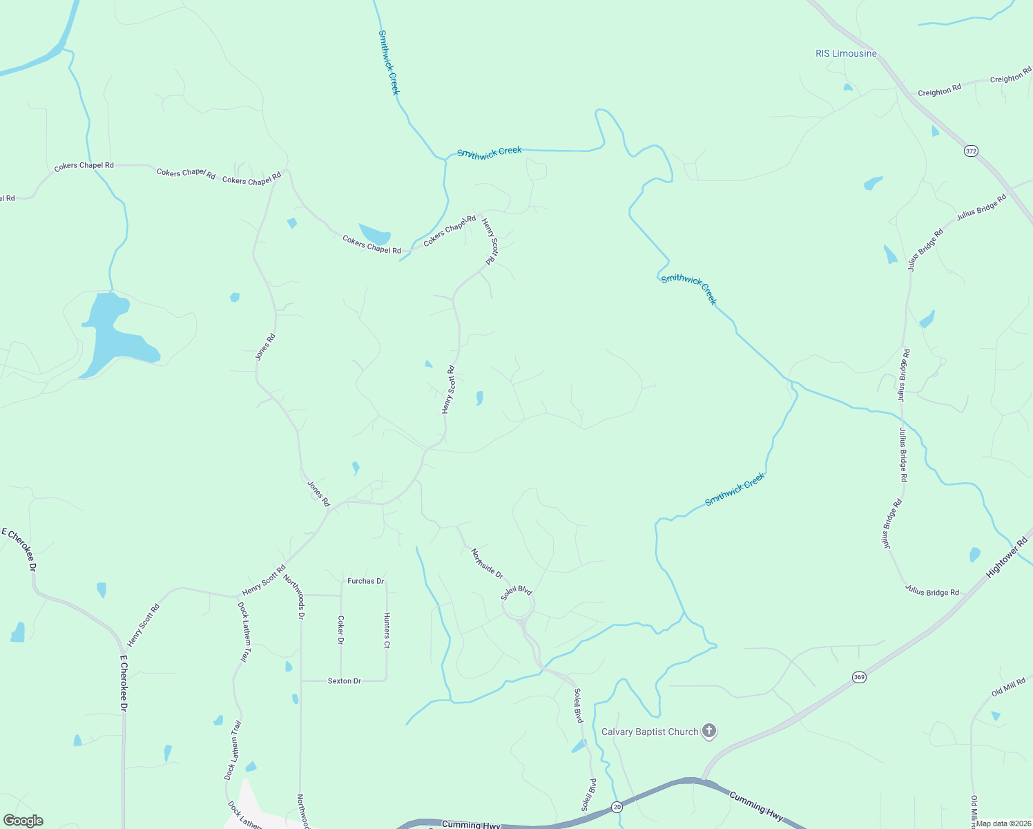 map of restaurants, bars, coffee shops, grocery stores, and more near 2200 Heath Drive in Ball Ground