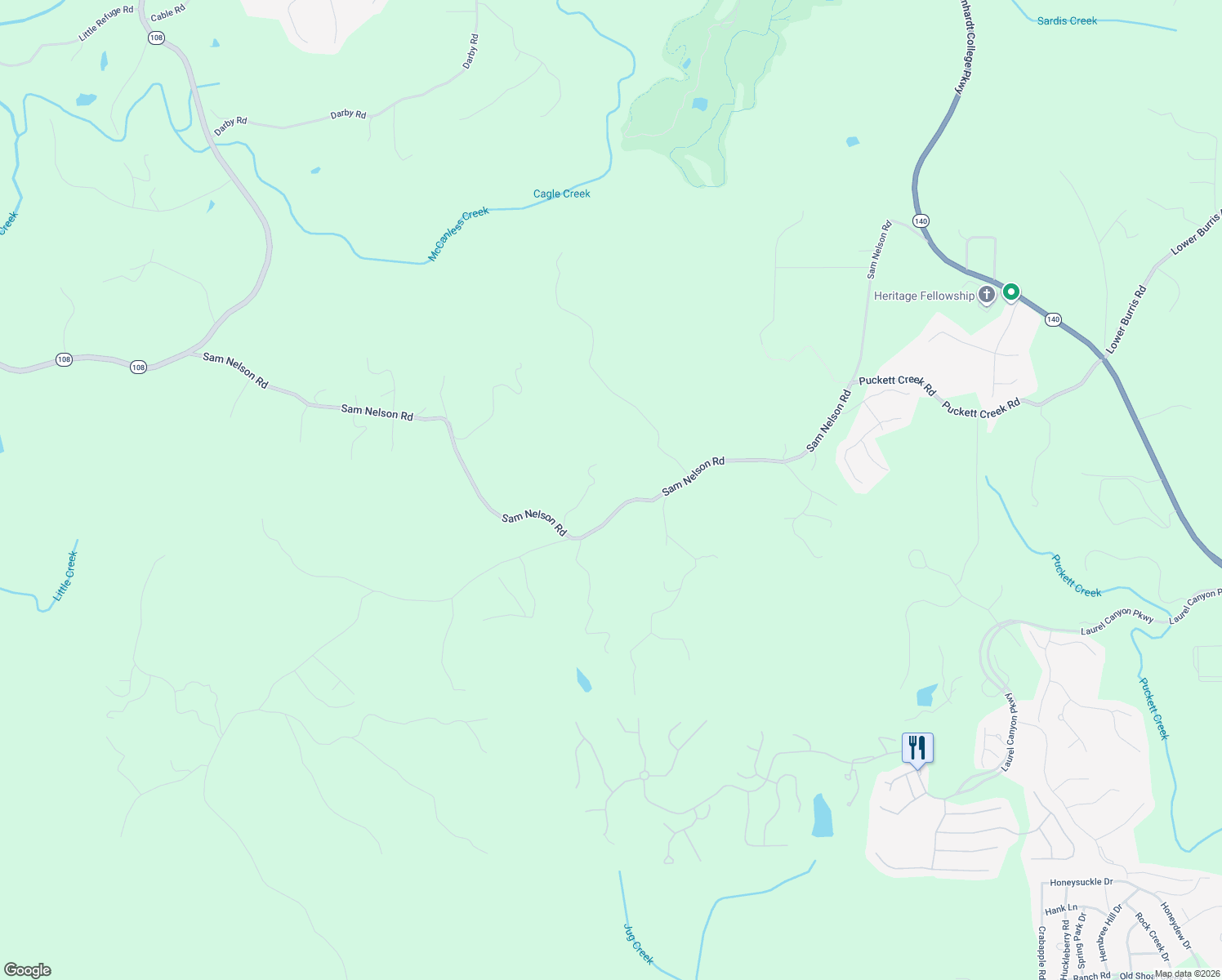 map of restaurants, bars, coffee shops, grocery stores, and more near 1945 Sam Nelson Road in Canton