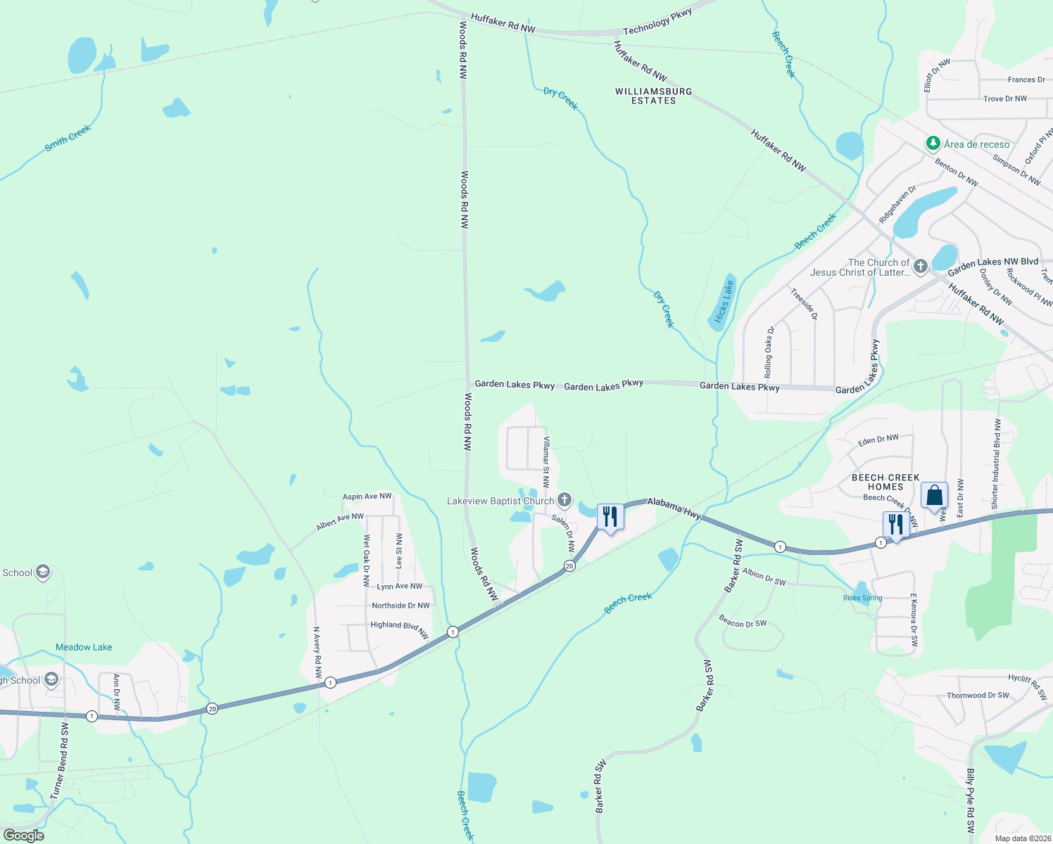 map of restaurants, bars, coffee shops, grocery stores, and more near 4 Polaris Terrace Northwest in Rome