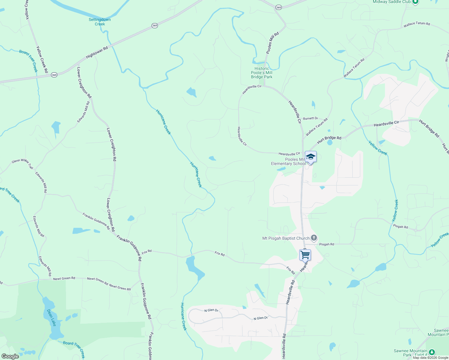 map of restaurants, bars, coffee shops, grocery stores, and more near 8425 Glen Lake Dr in Cumming